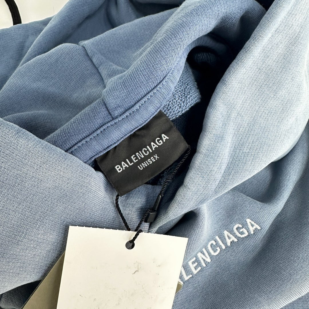 Sudadera con capucha azul grisácea