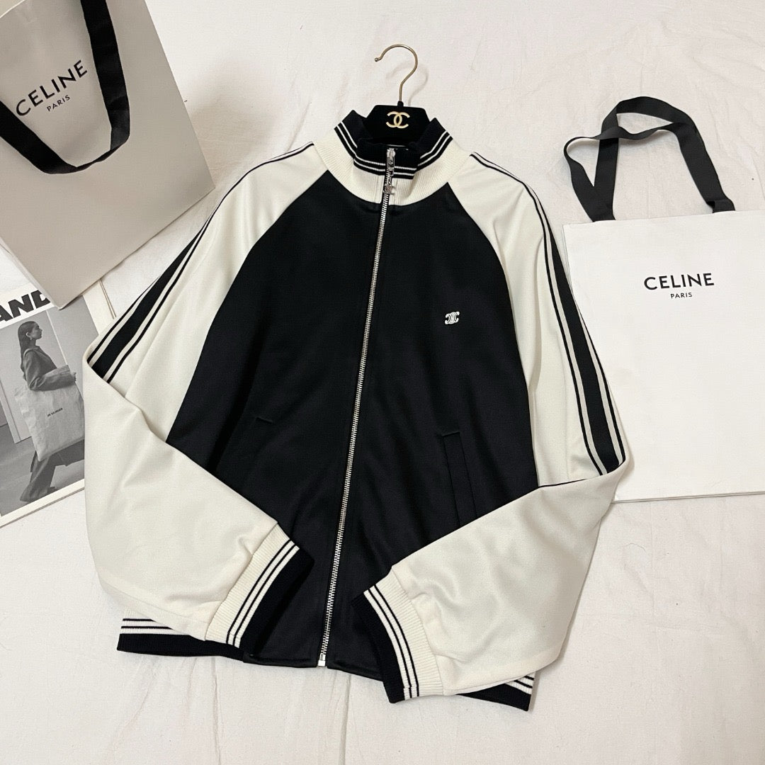 Chaqueta blanca y negra