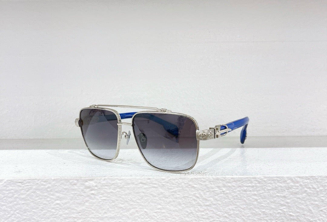 Gafas de sol azules, marrones y negras