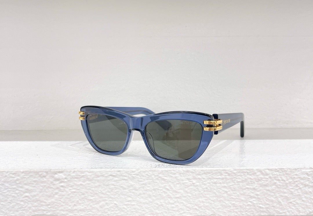 Weiße, braune, schwarze und blaue Sonnenbrille