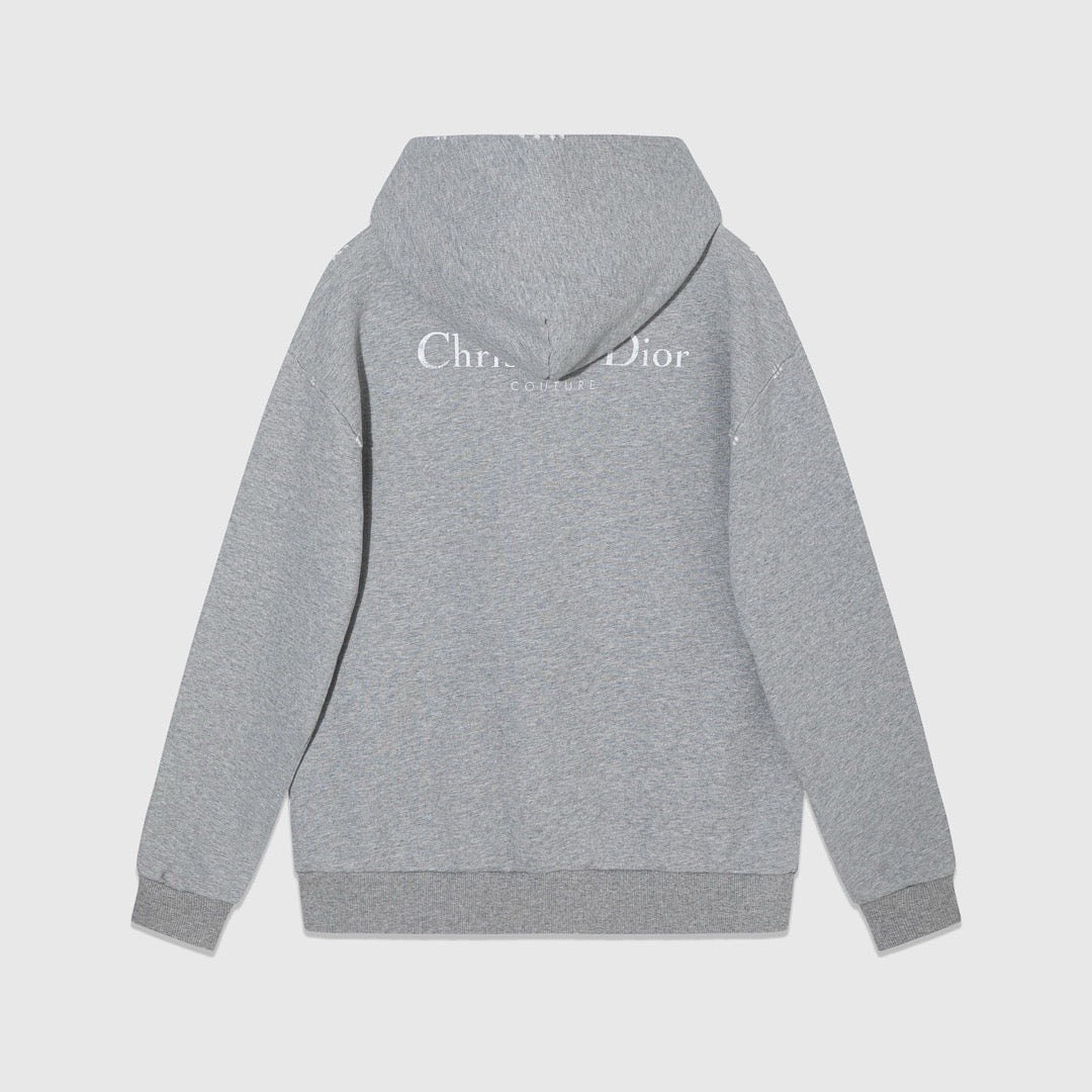 Schwarz-grauer Kapuzenpullover