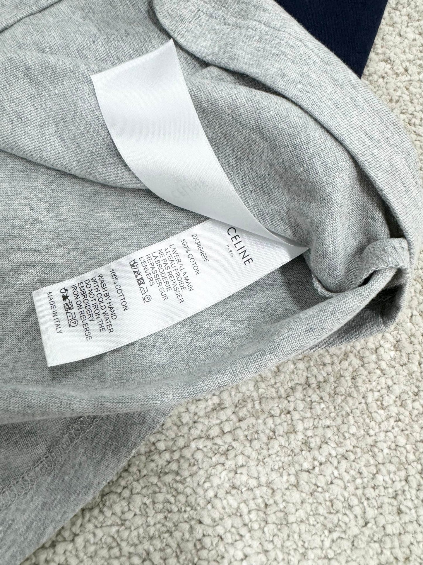 Sudadera azul blanca
