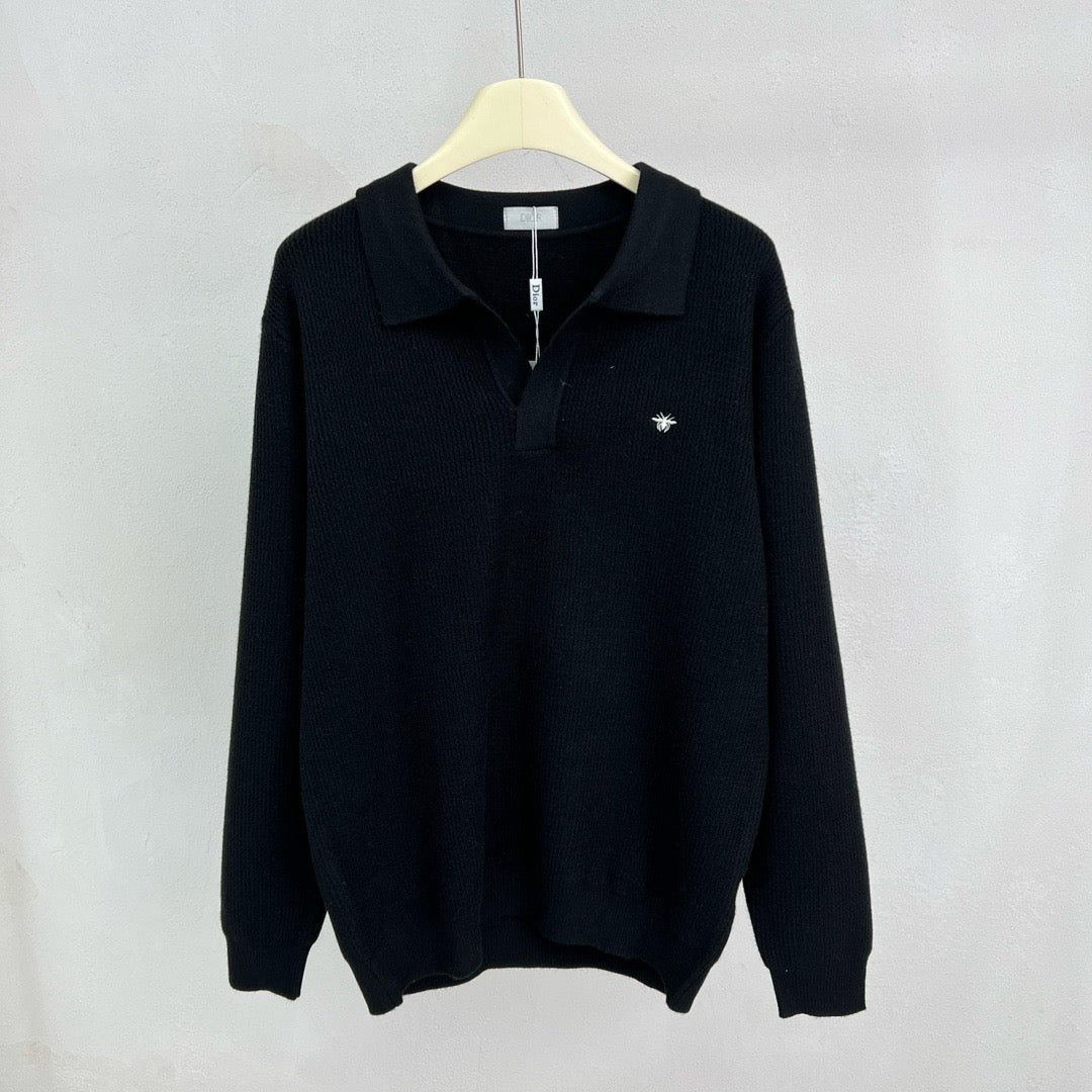 Jersey negro, gris y beige