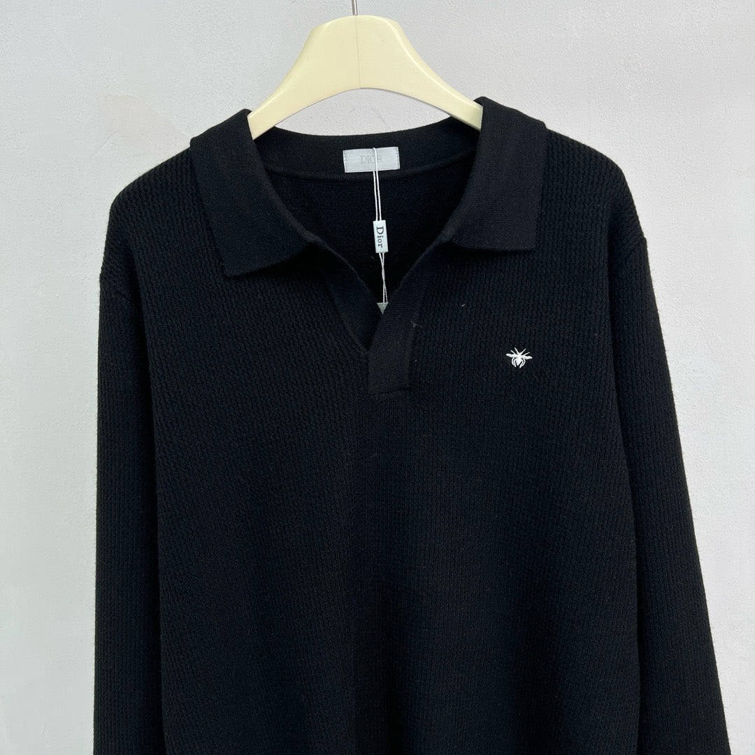 Jersey negro, gris y beige