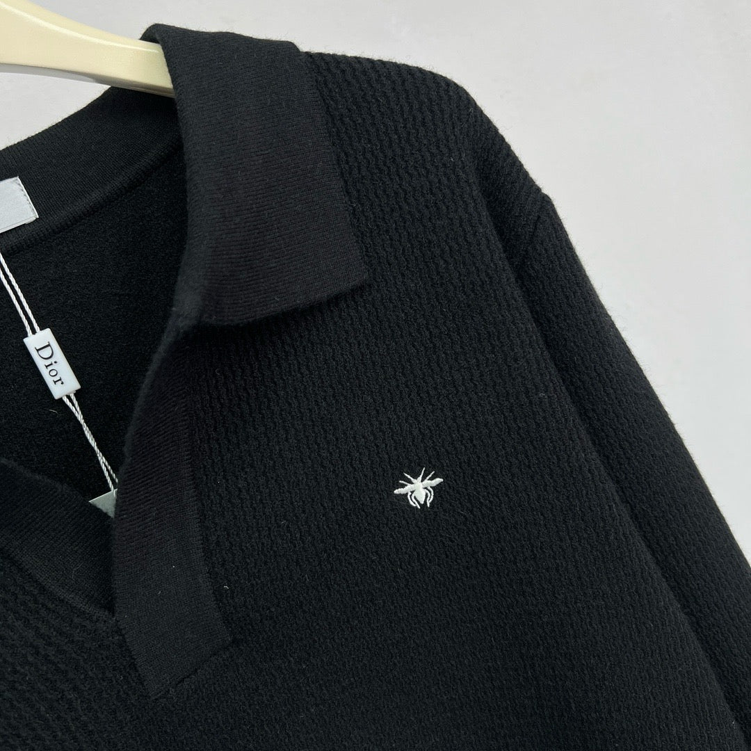 Jersey negro, gris y beige