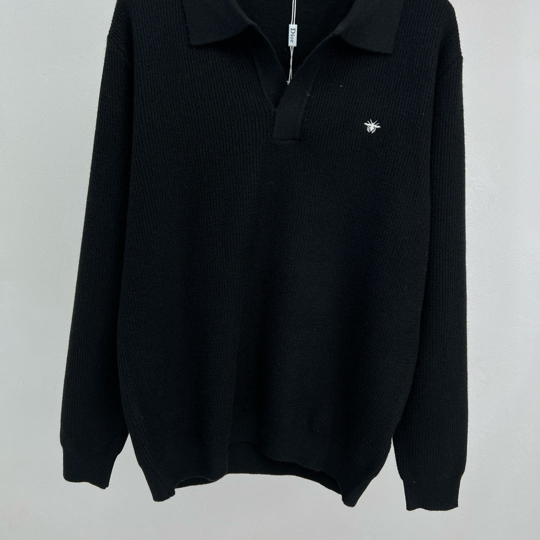 Jersey negro, gris y beige