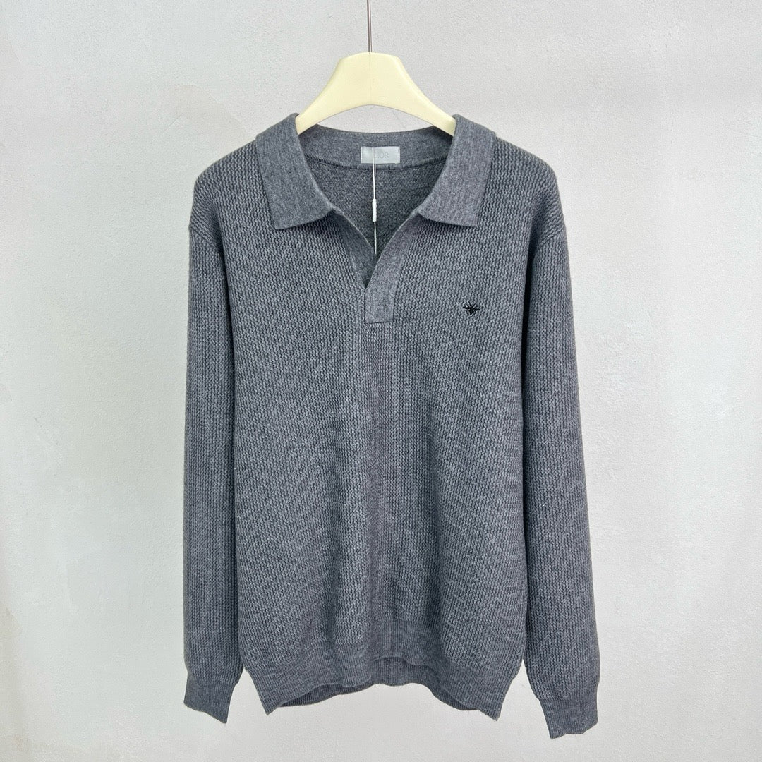 Jersey negro, gris y beige