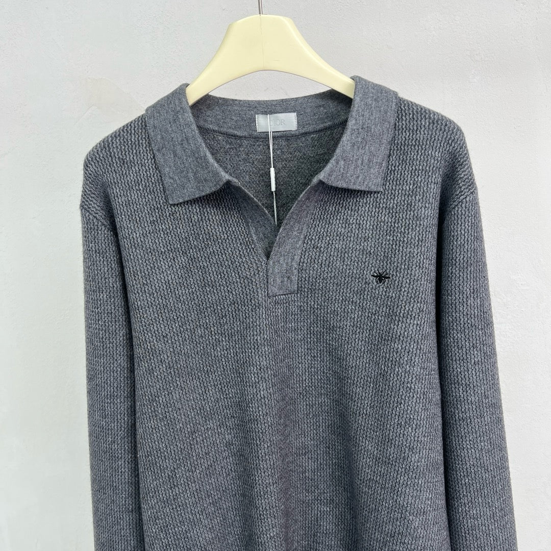 Jersey negro, gris y beige