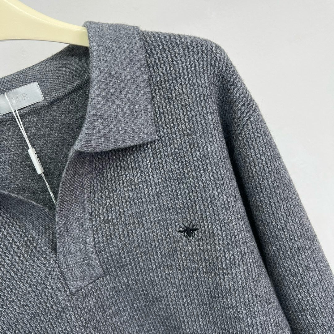Jersey negro, gris y beige