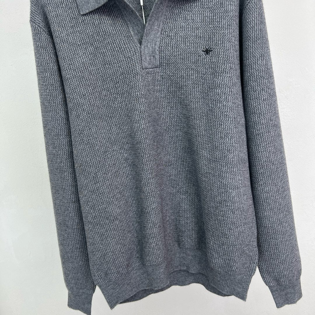 Jersey negro, gris y beige