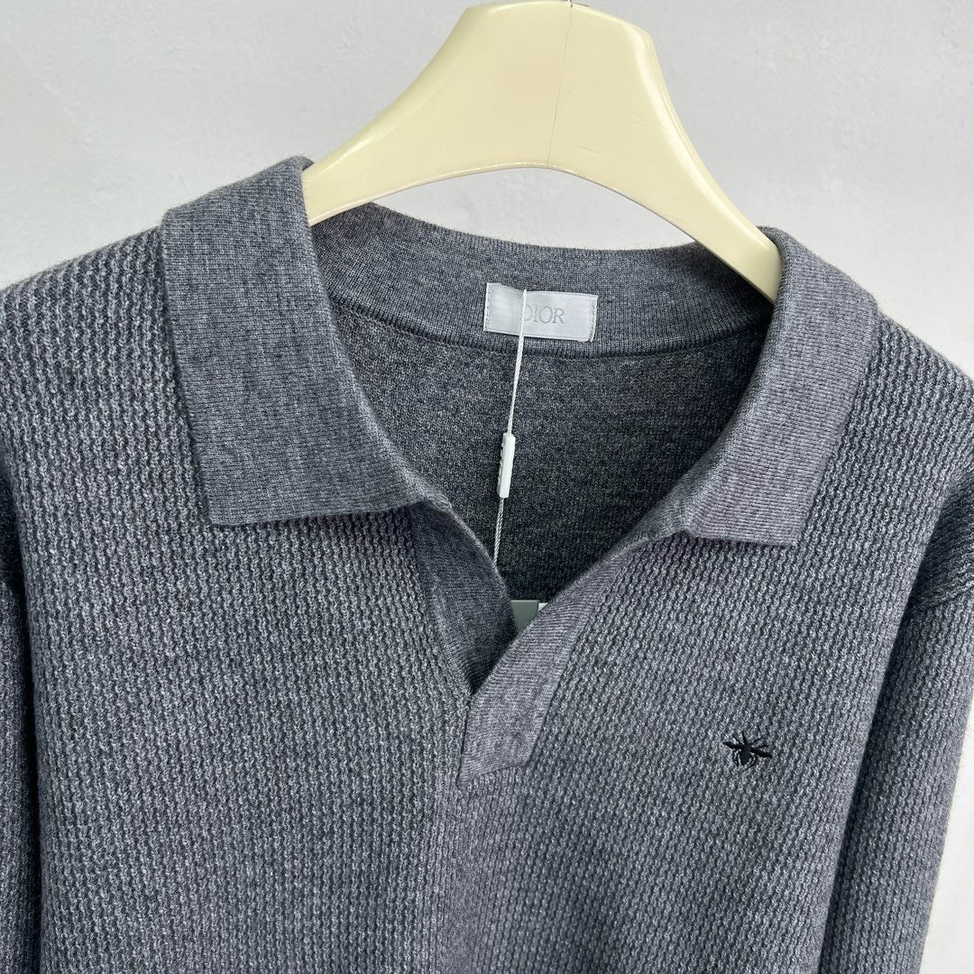 Jersey negro, gris y beige