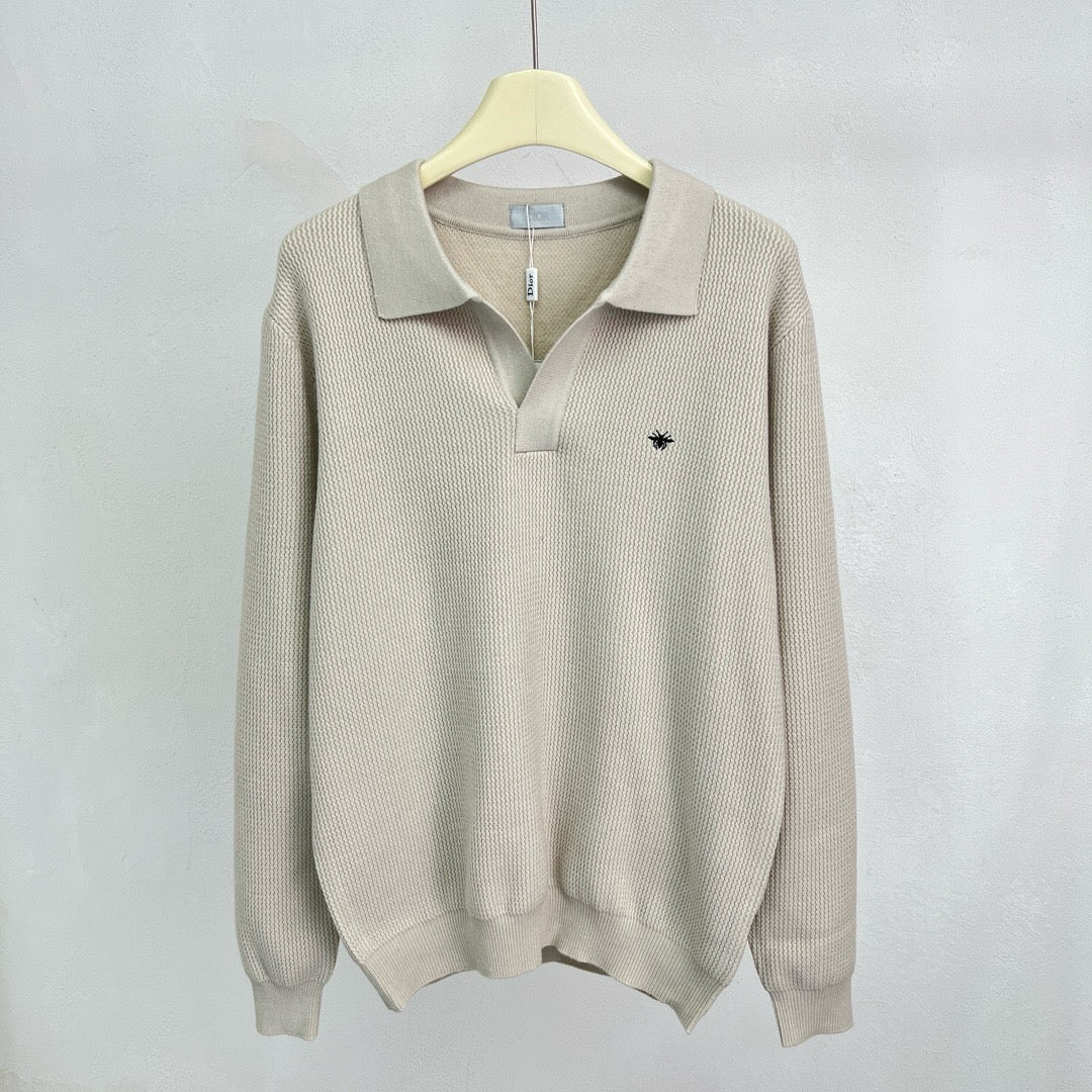 Jersey negro, gris y beige