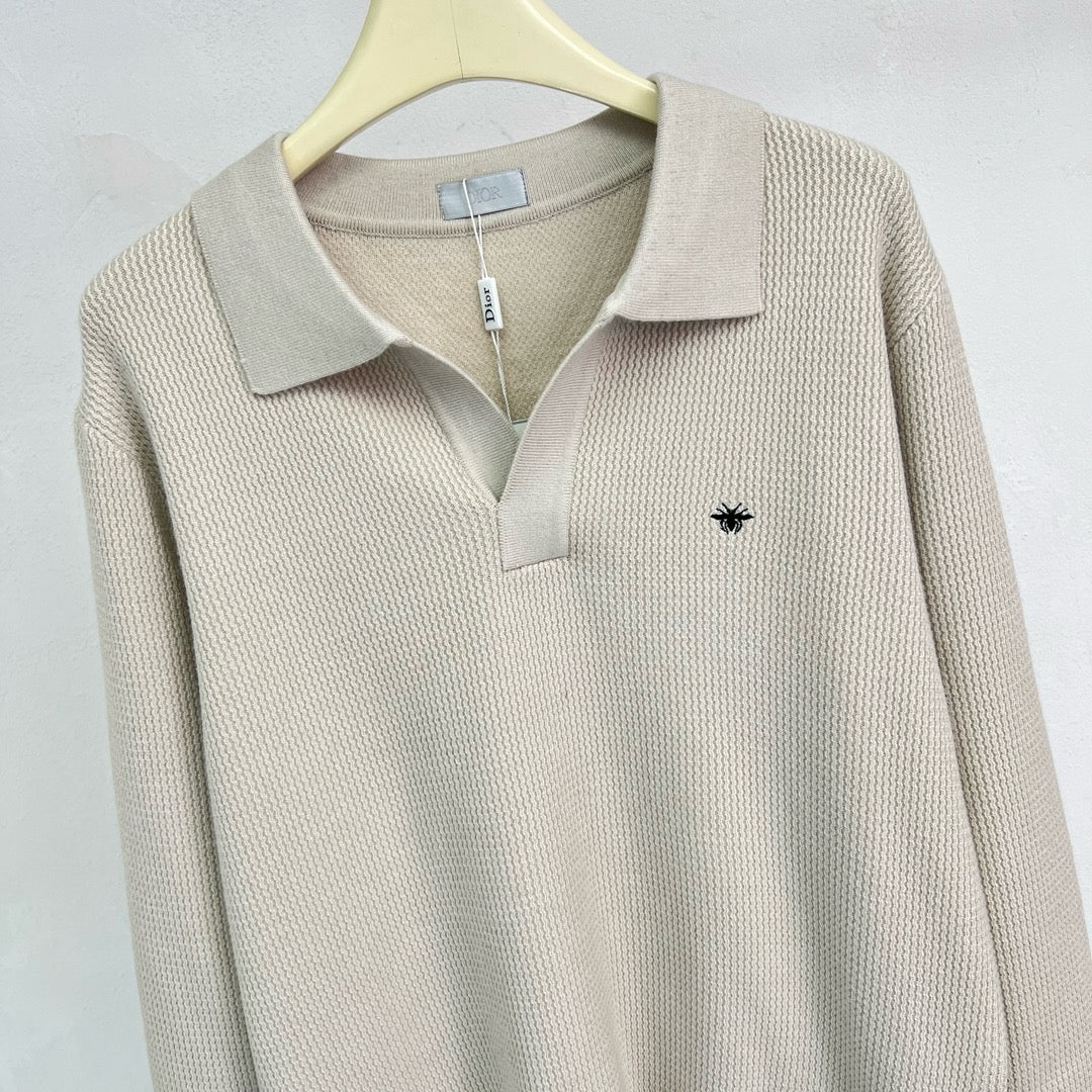 Jersey negro, gris y beige