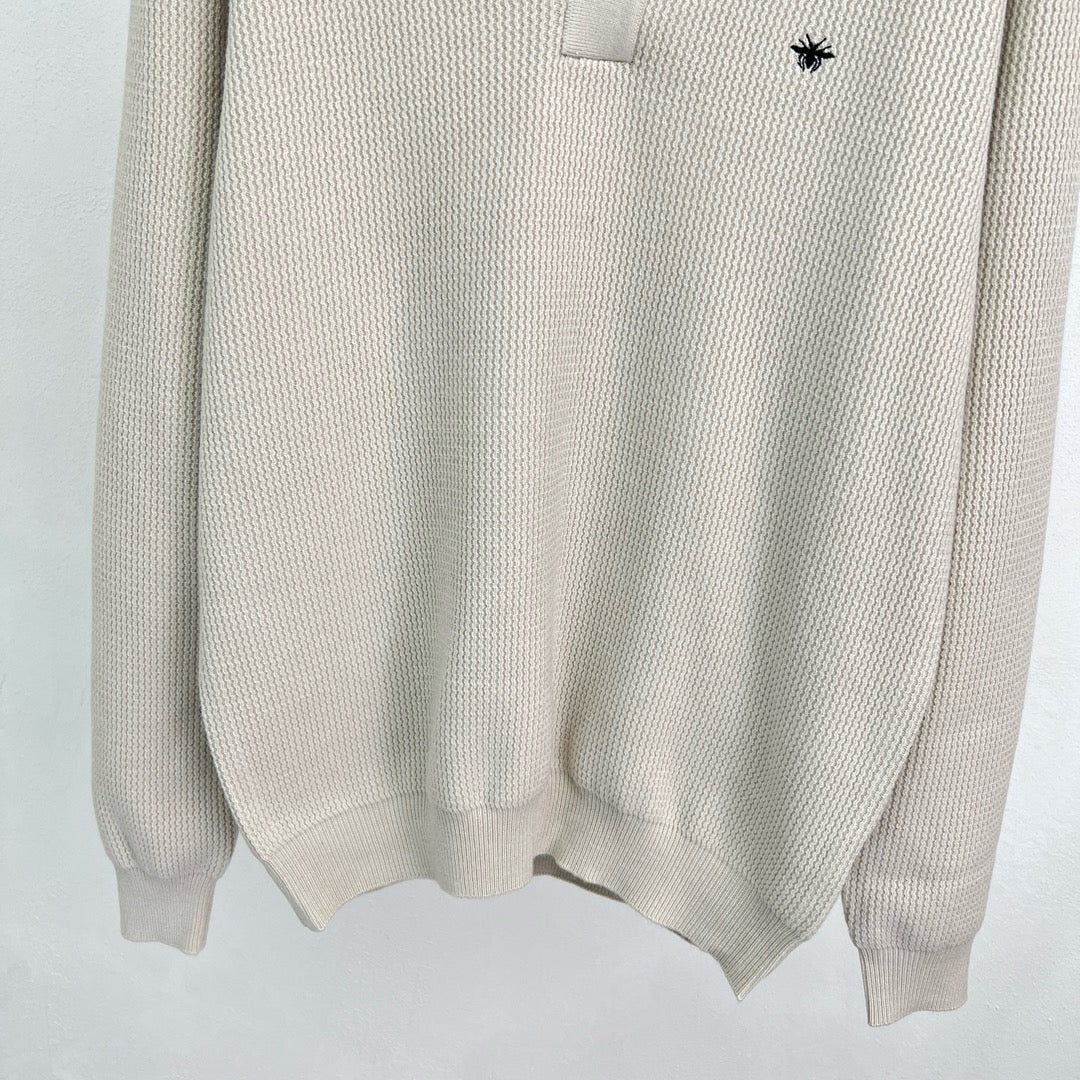 Jersey negro, gris y beige