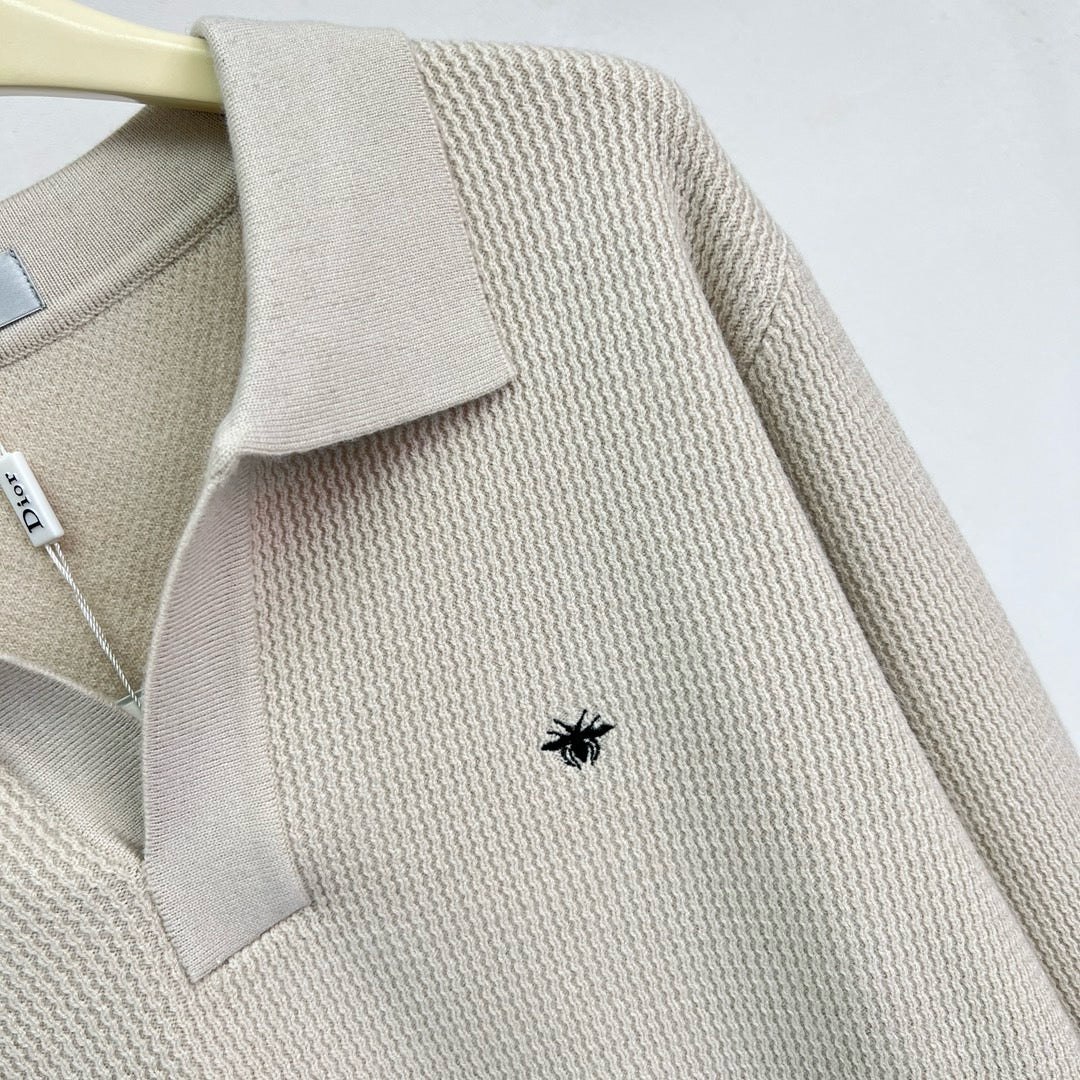 Jersey negro, gris y beige