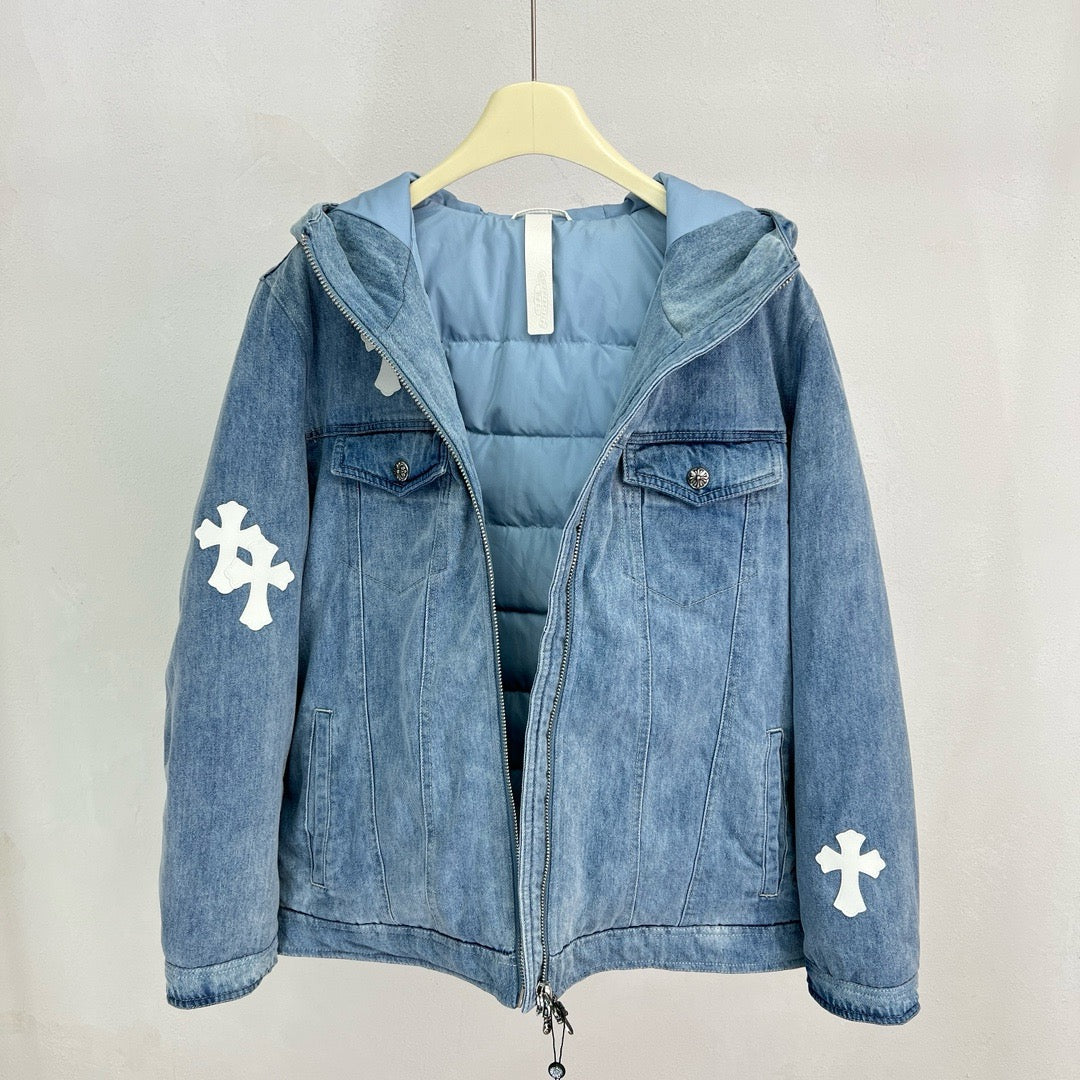 Chaqueta negra y azul