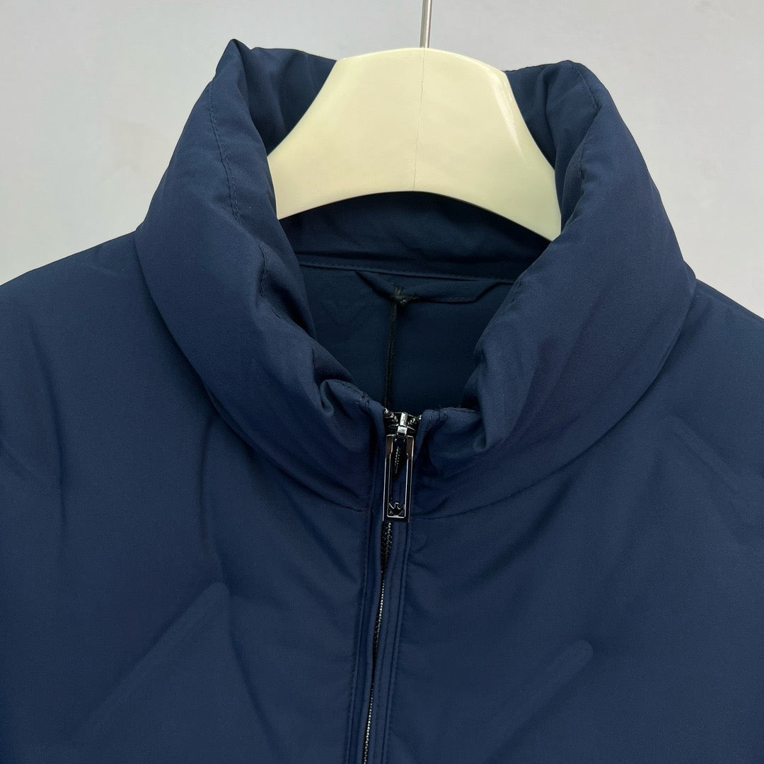 Chaqueta azul oscuro y verde