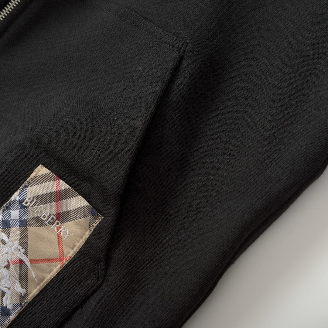 Chaqueta negra y gris