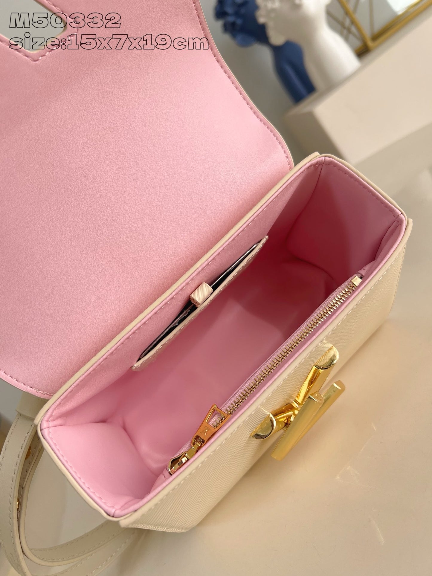 Beige and Black Bag