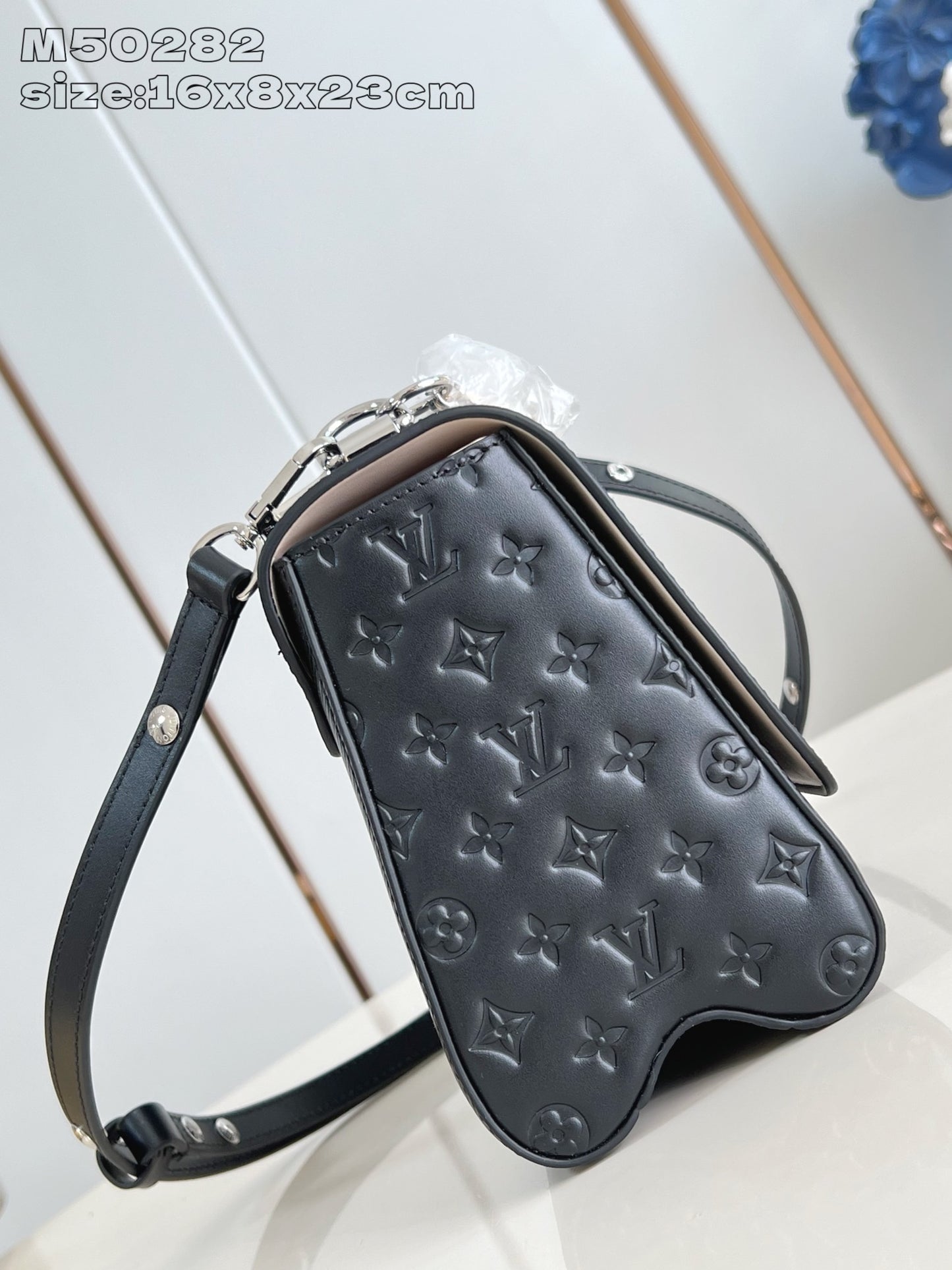 Beige and Black Bag
