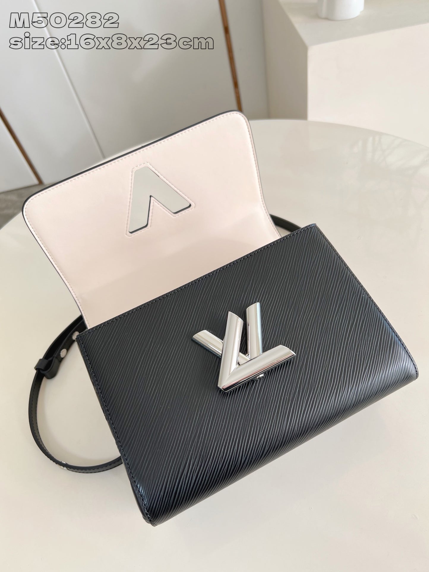 Beige and Black Bag