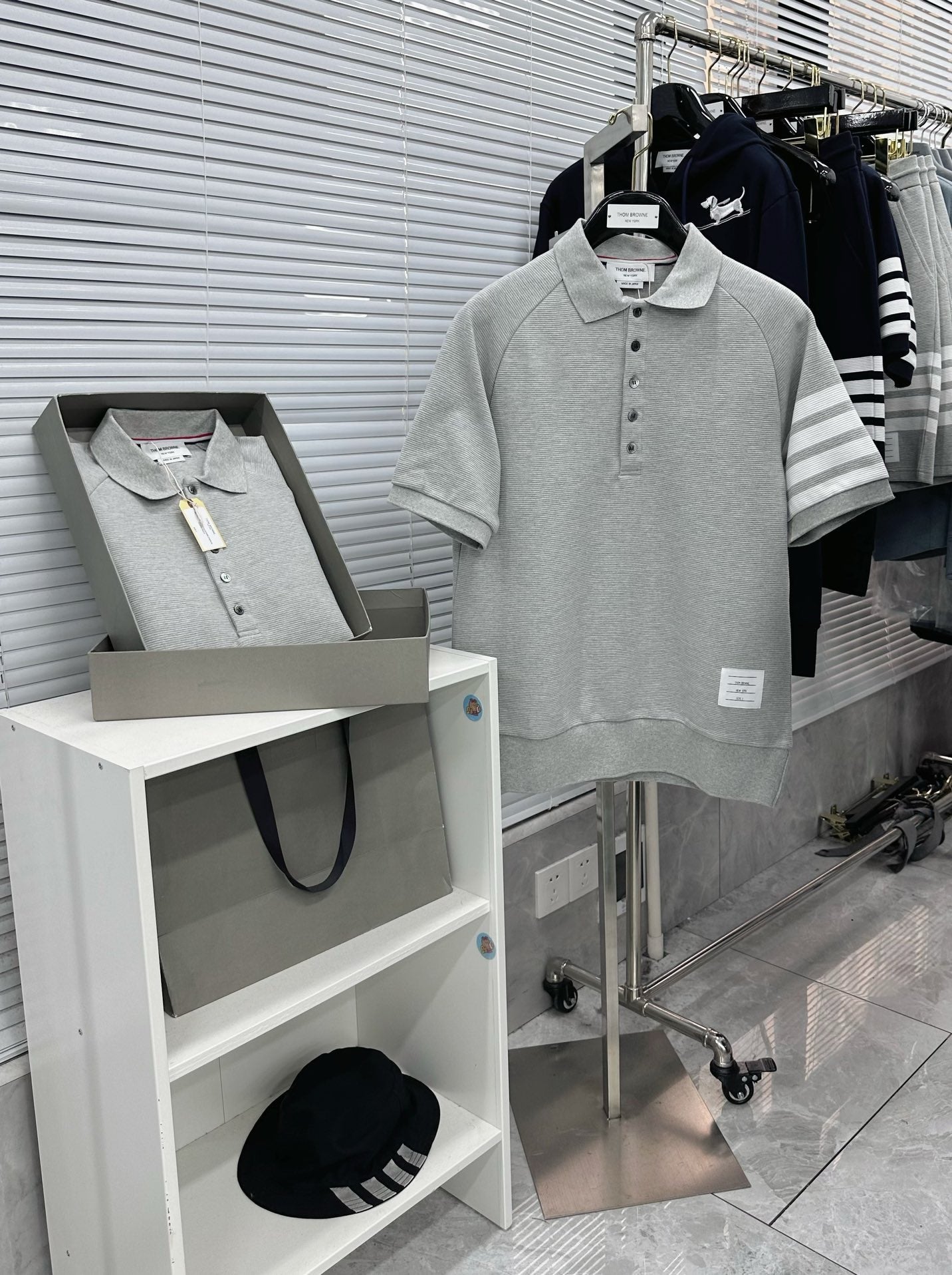 Dark Blue and Grey Shirt