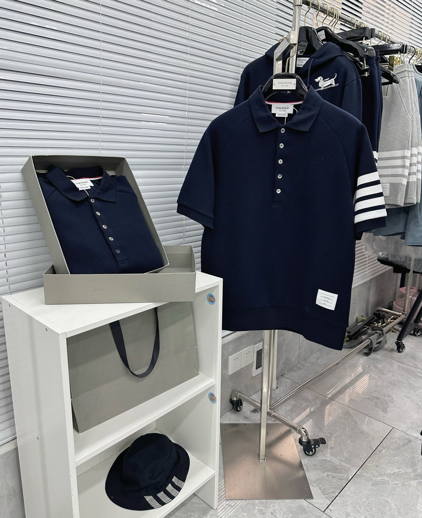 Dark Blue and Grey Shirt