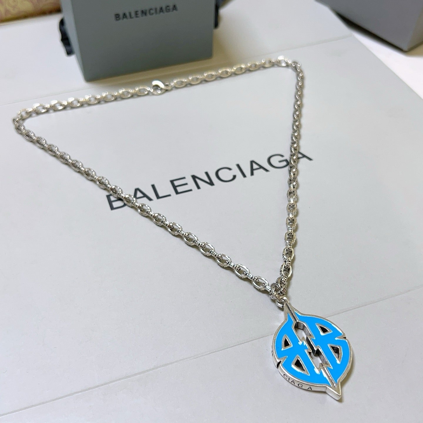 Silver Blue Necklace