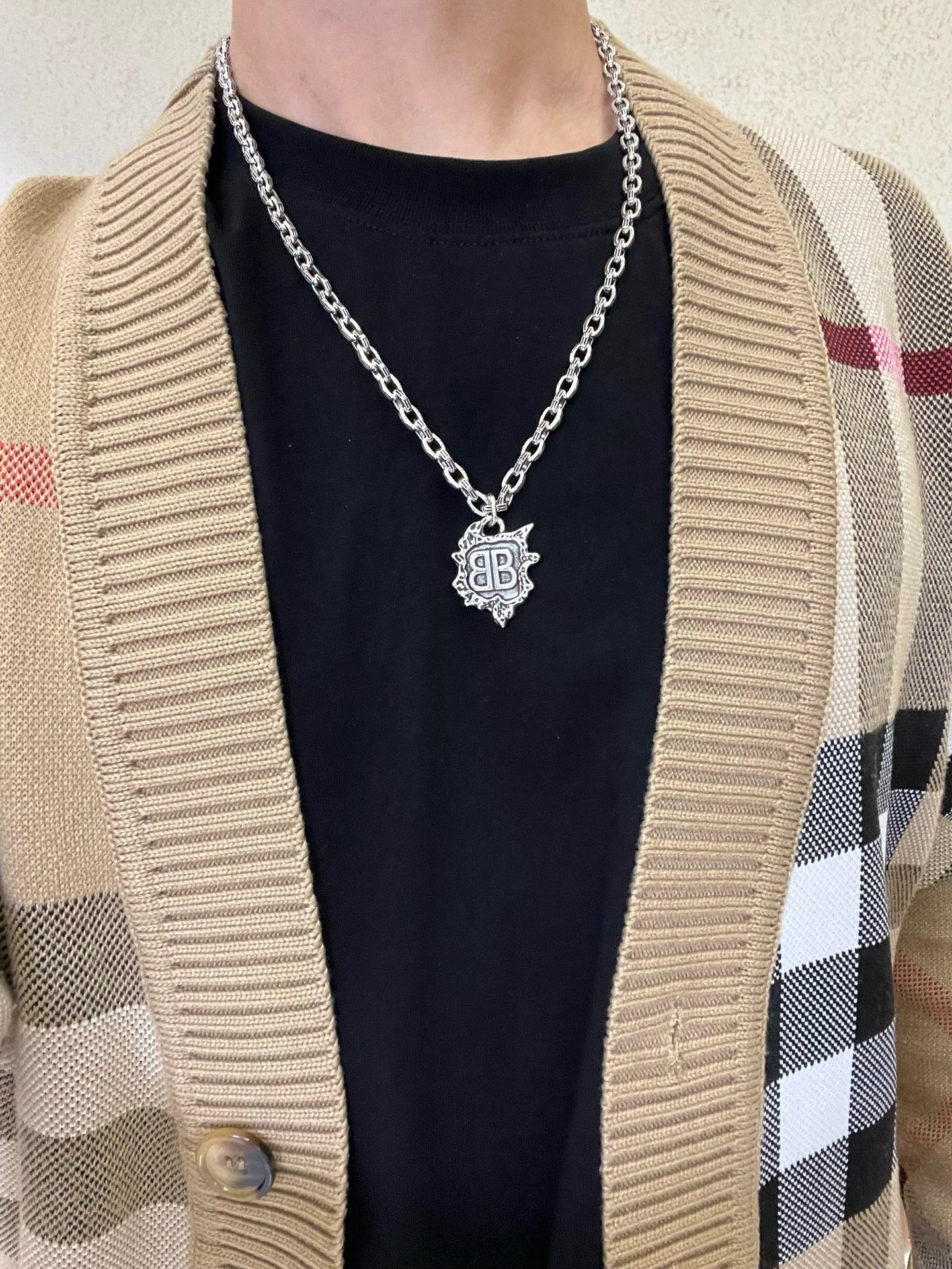 Silver Black Necklace