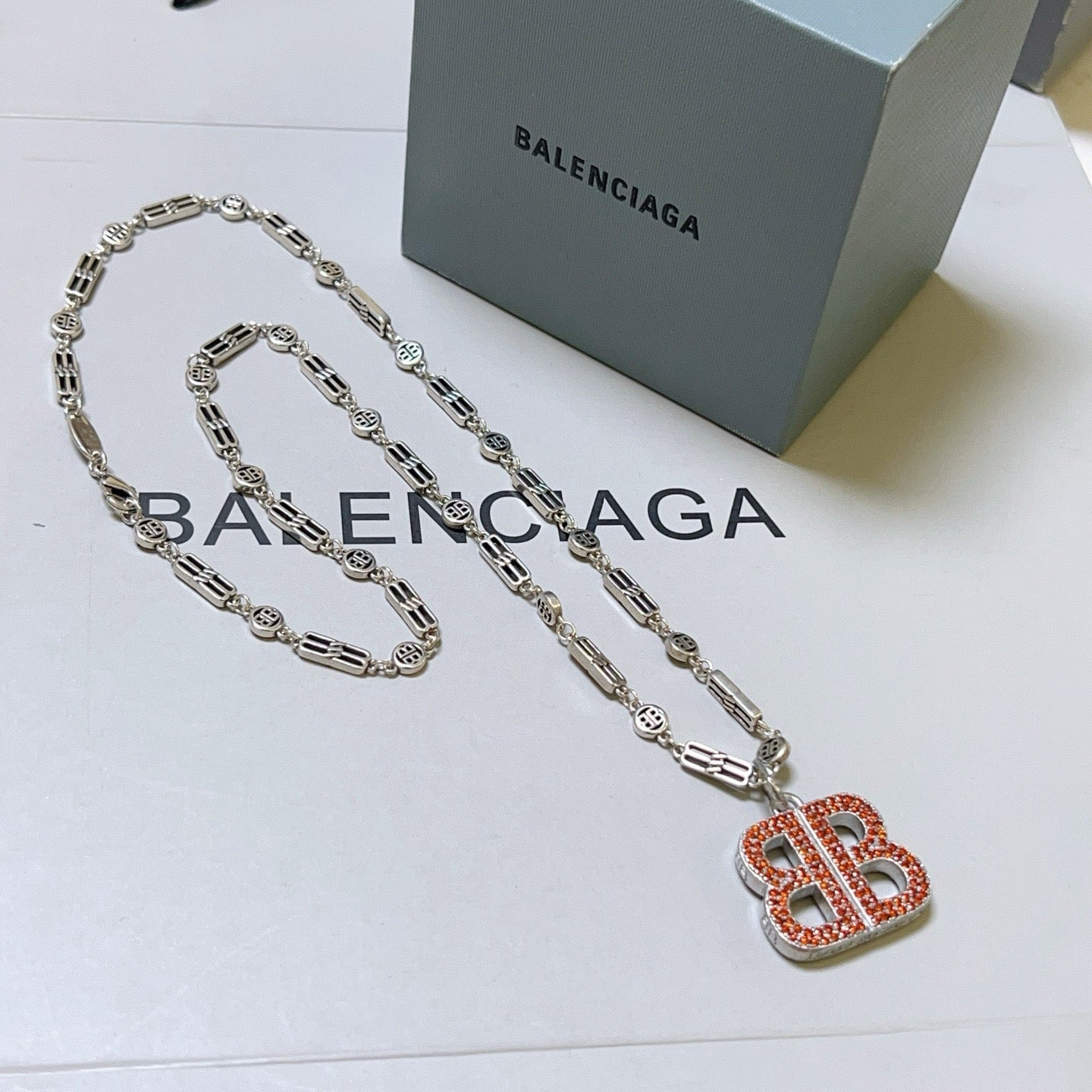 Silver Red Necklace