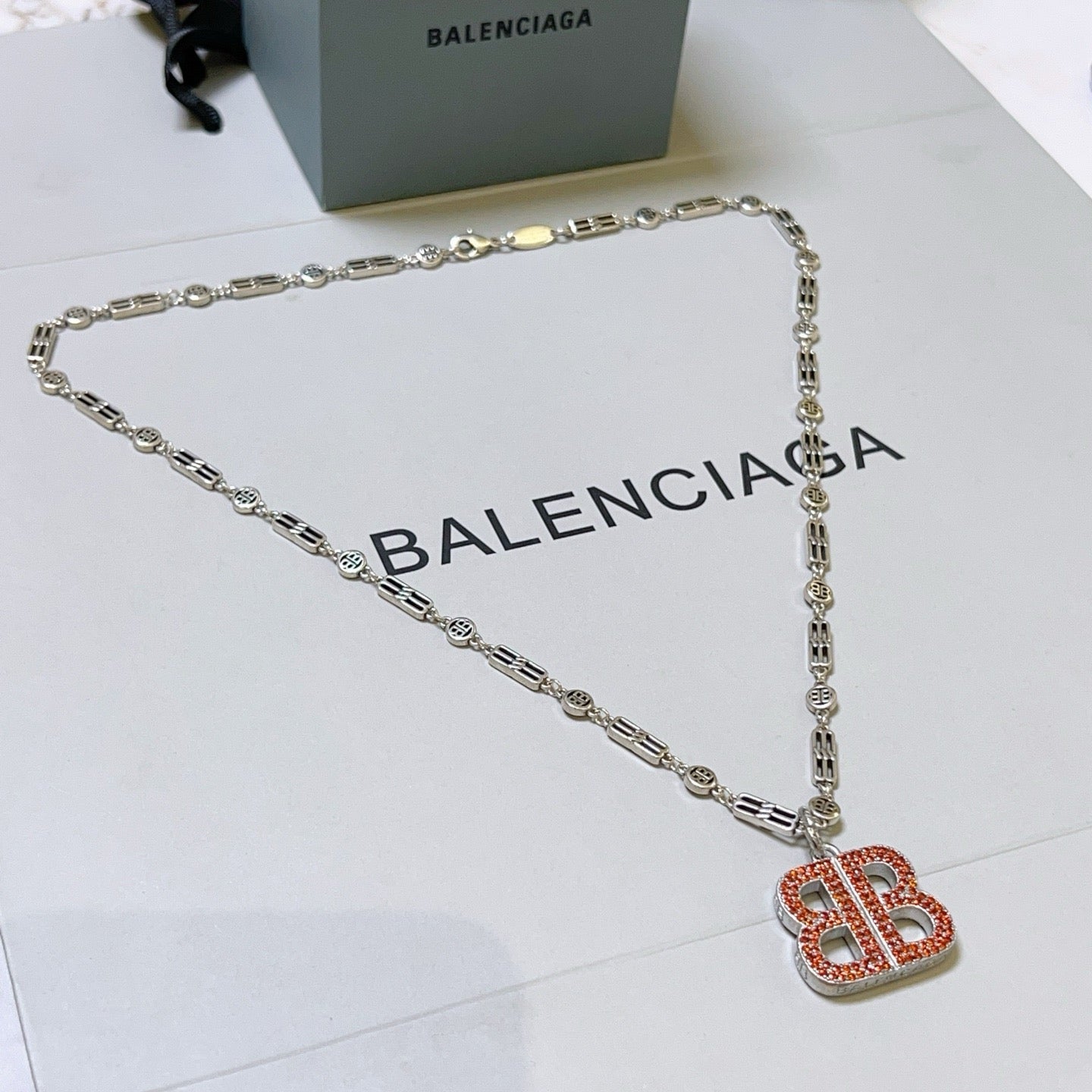 Silver Red Necklace
