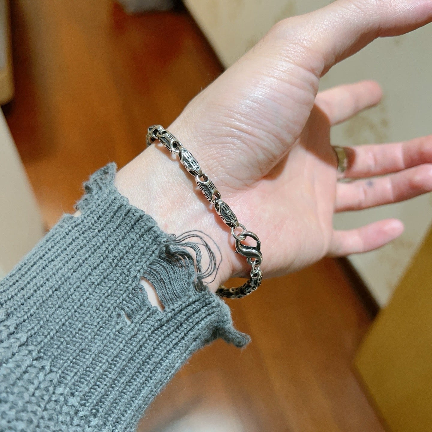 Silver Black Bracelet