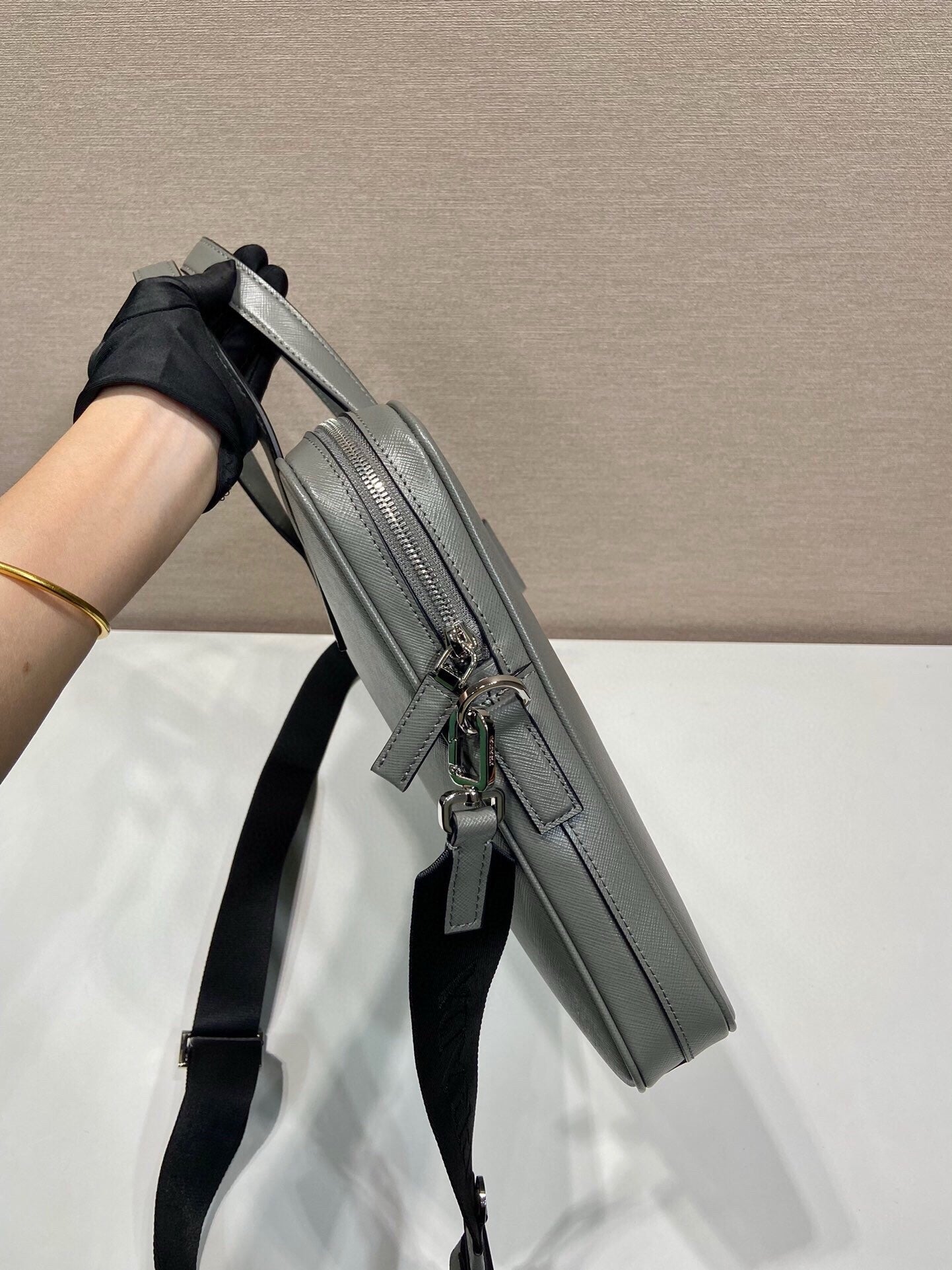 Light Green and Black Bag