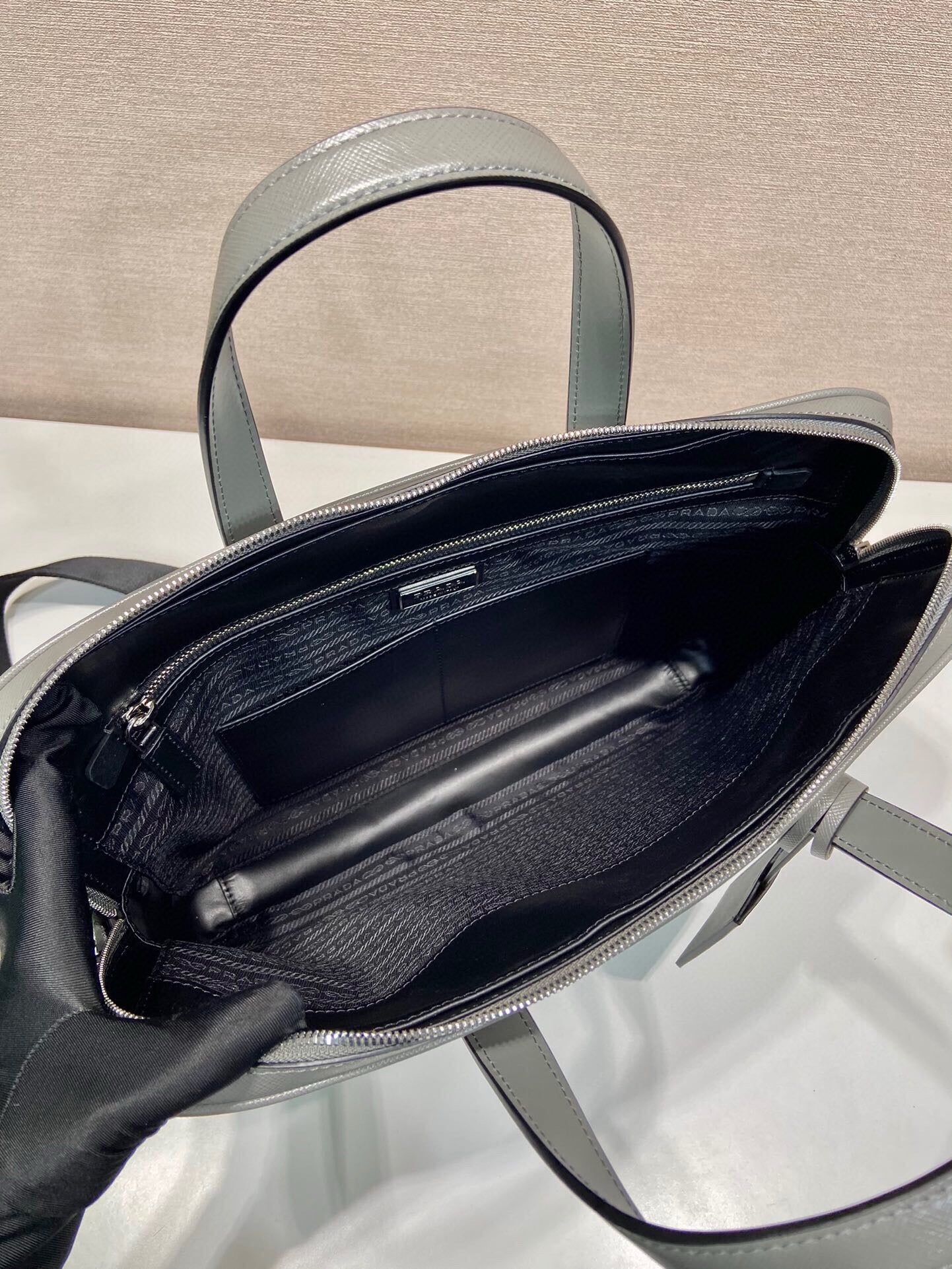 Light Green and Black Bag