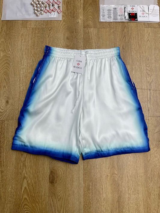 Weiß Blau Short