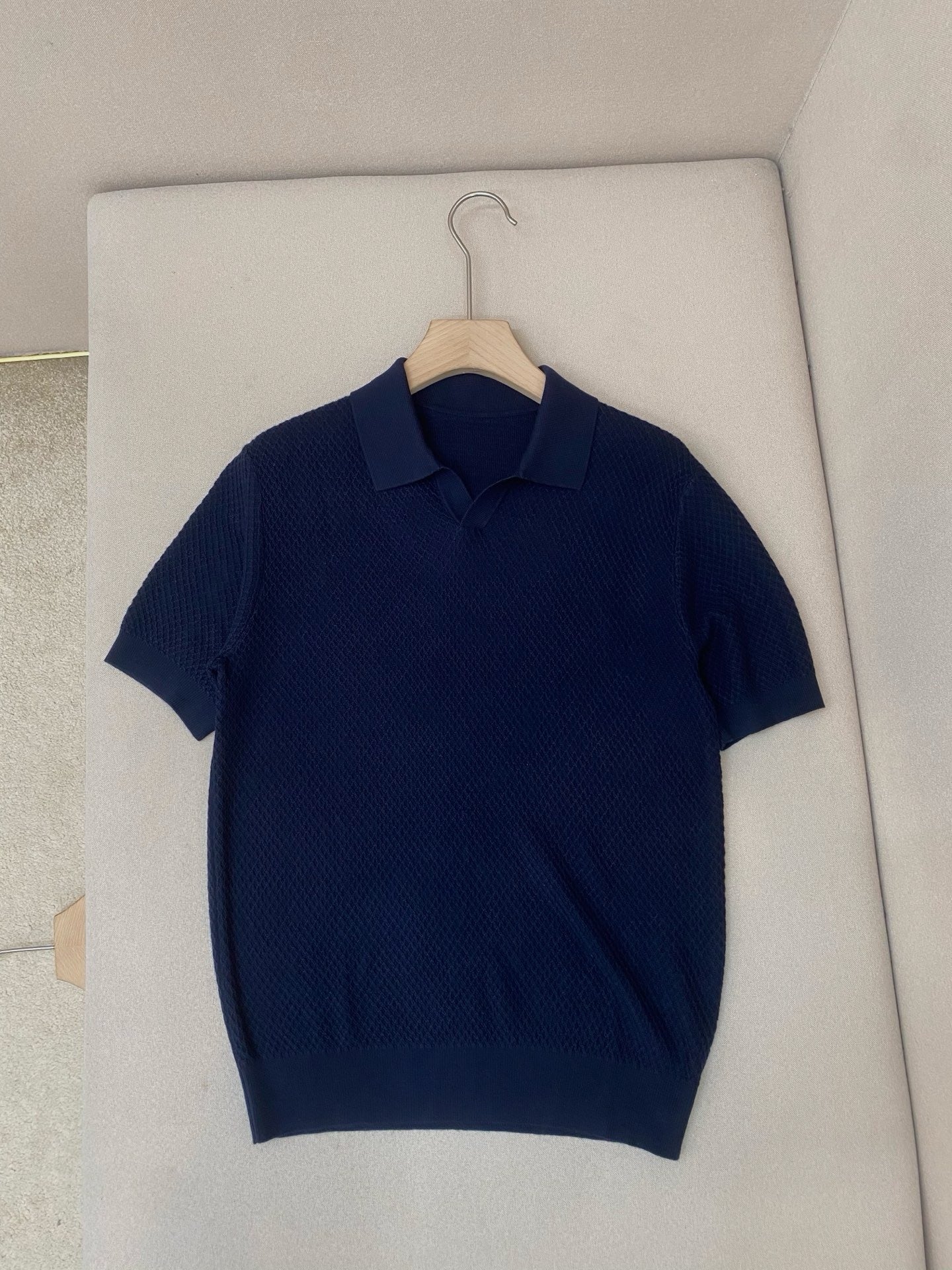 Dark Blue and White Polo