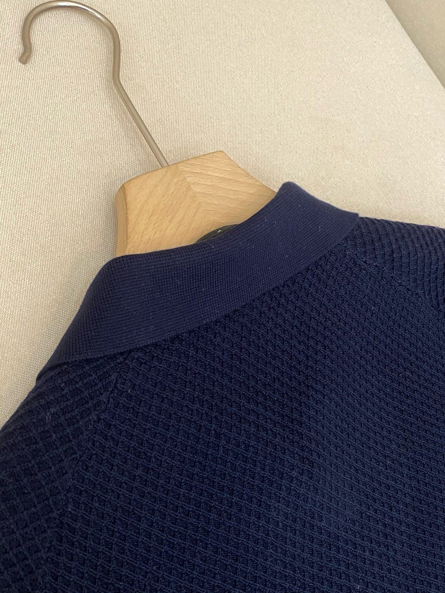 Dark Blue and White Polo