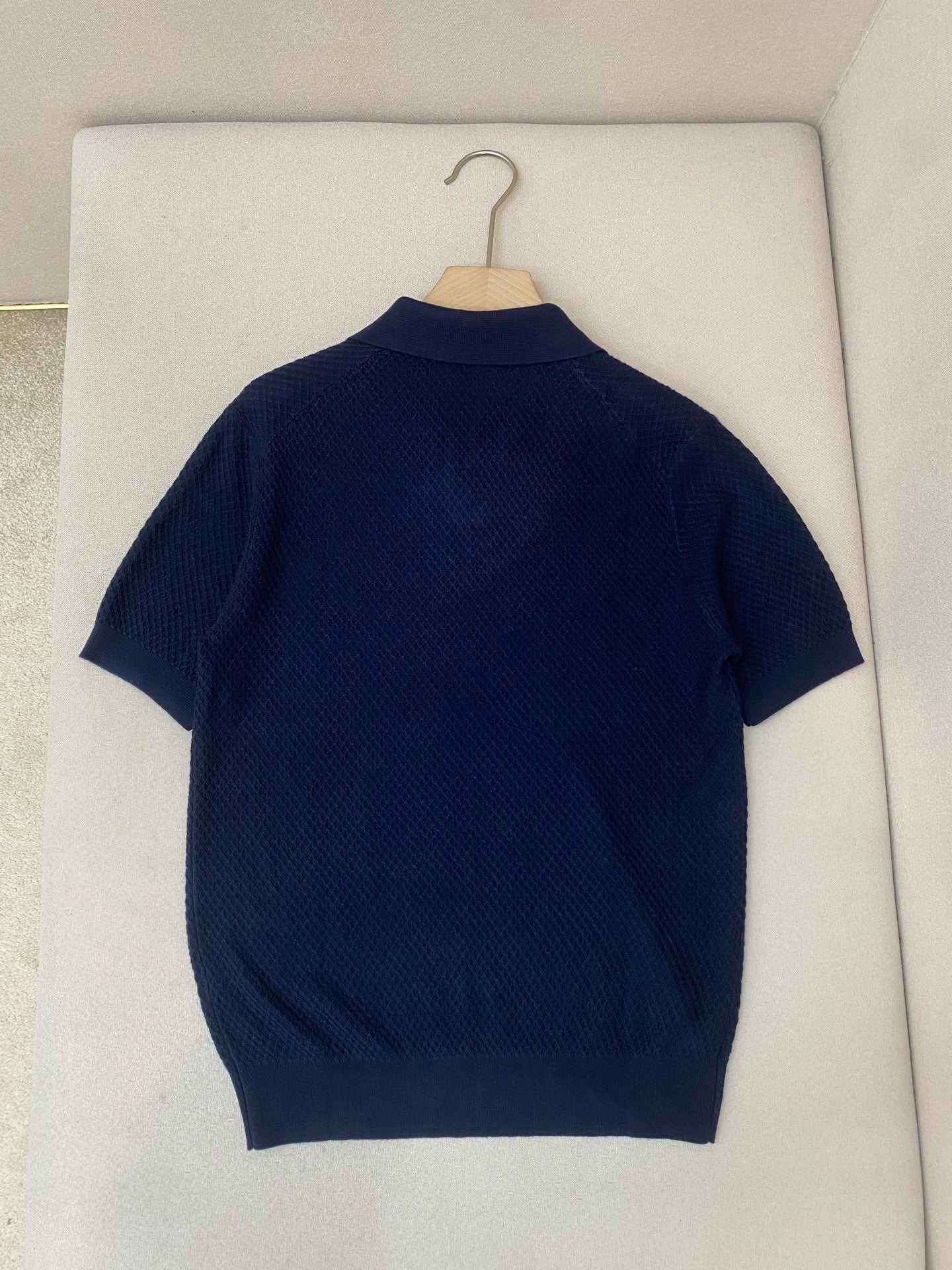Dark Blue and White Polo
