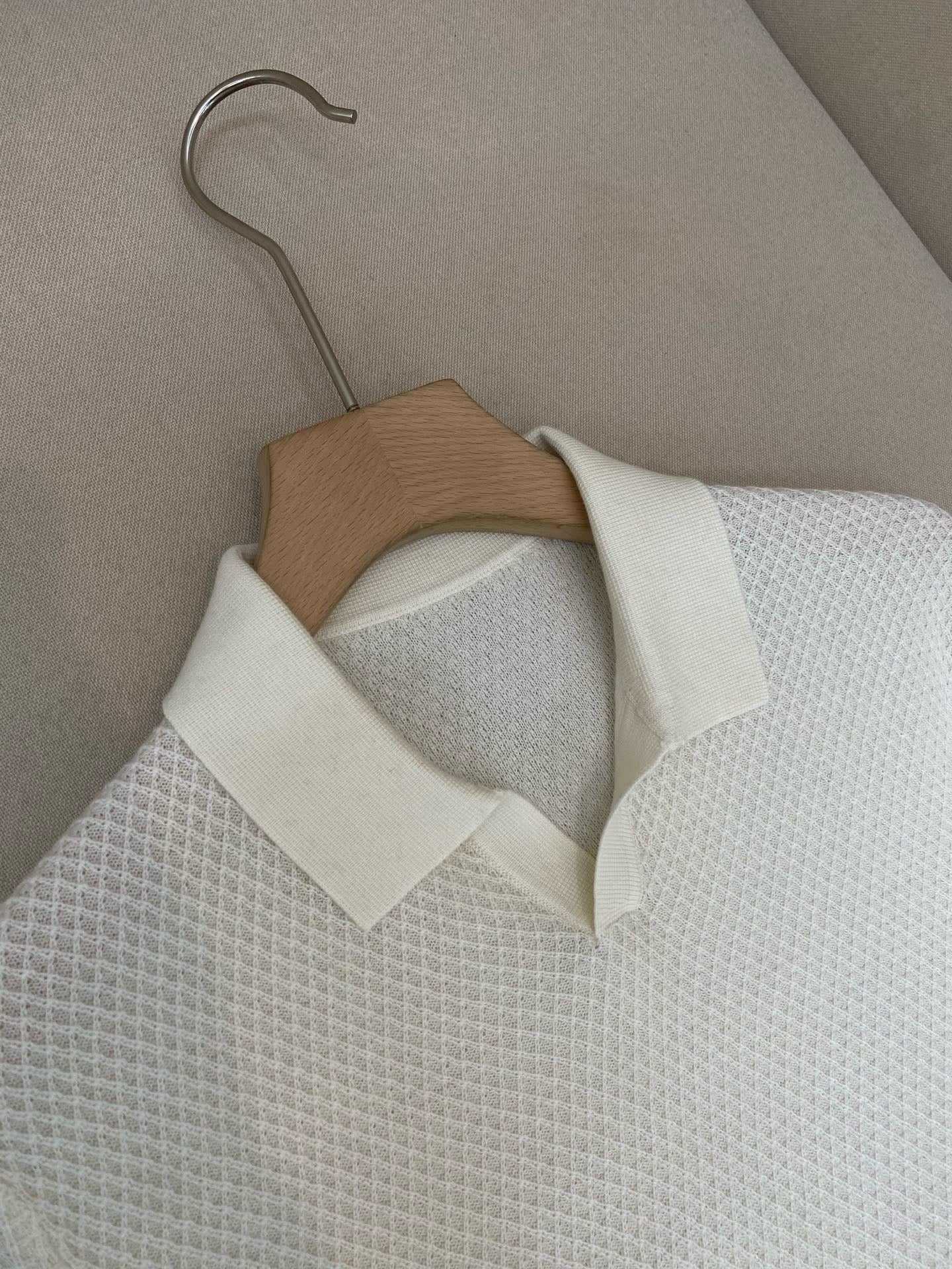 Dark Blue and White Polo