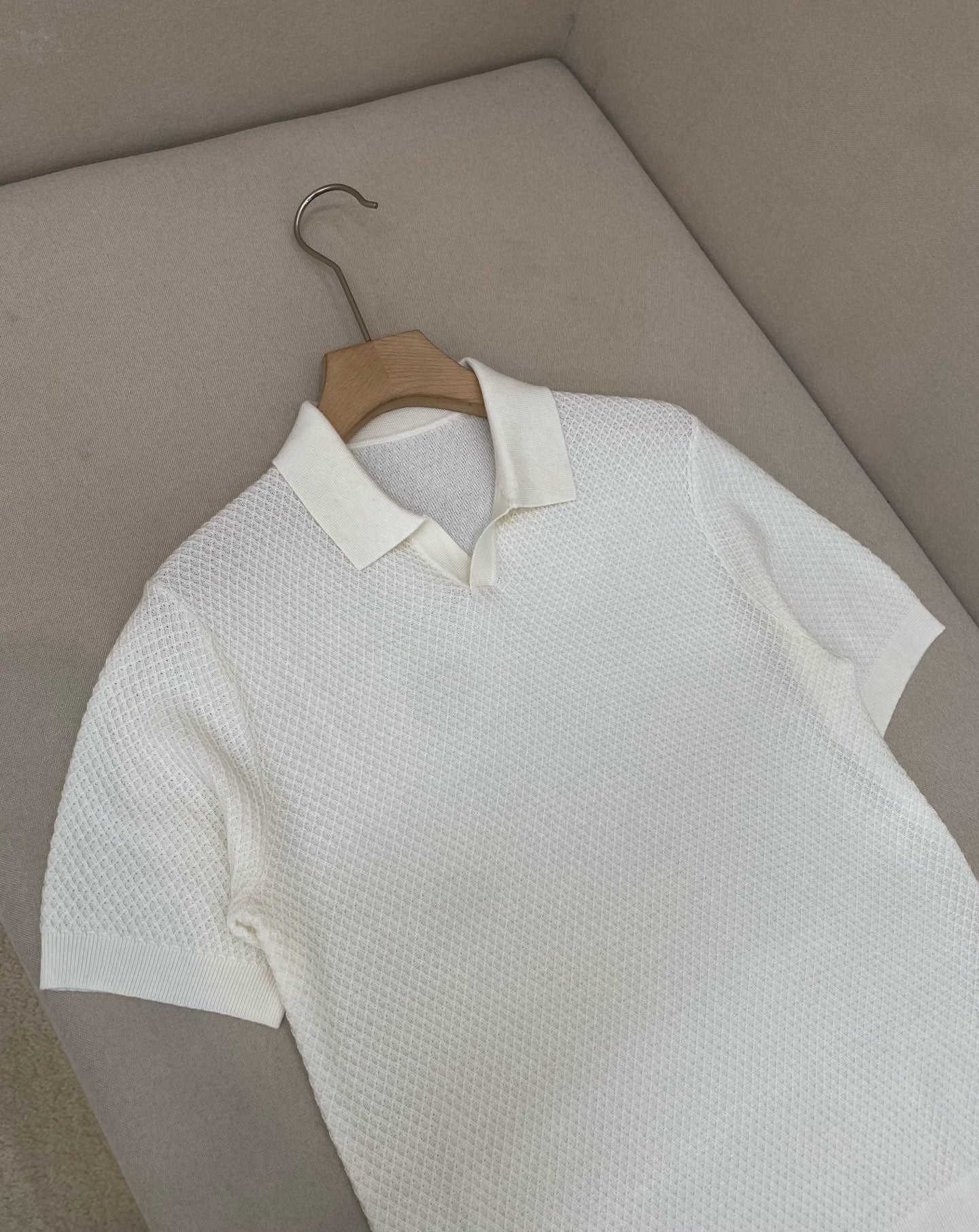 Dark Blue and White Polo
