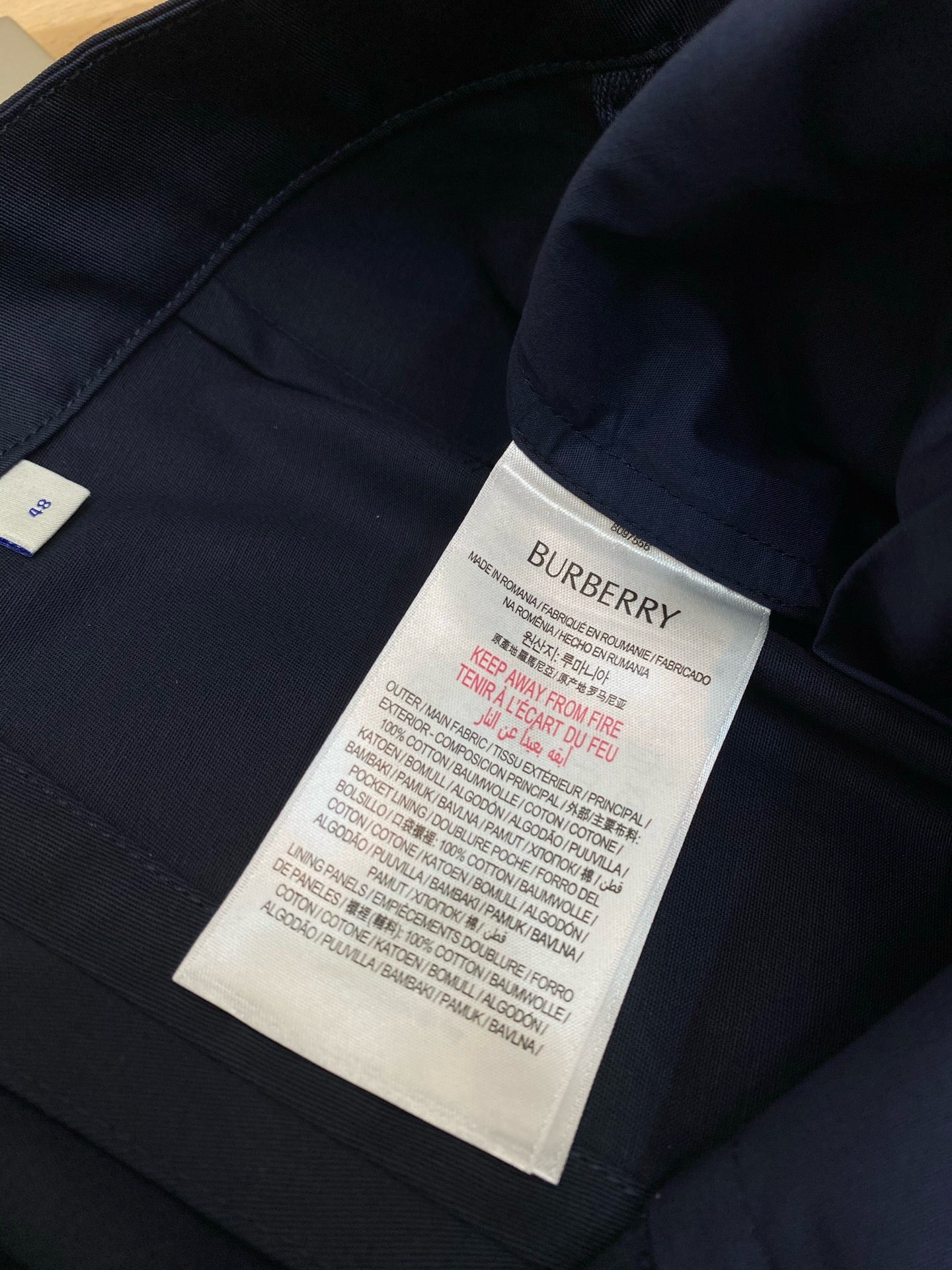 Dark Blue and apricot Pant