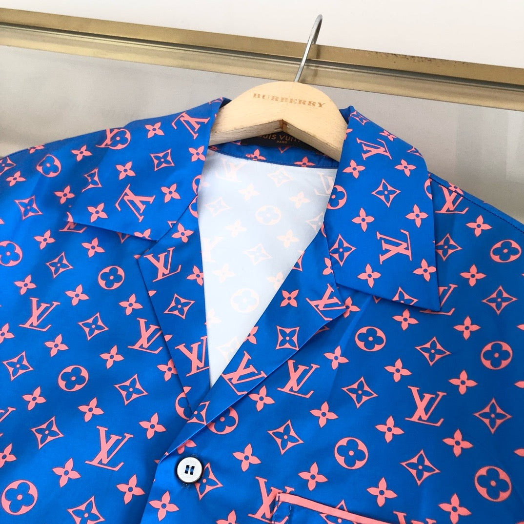 Camisa azul roja
