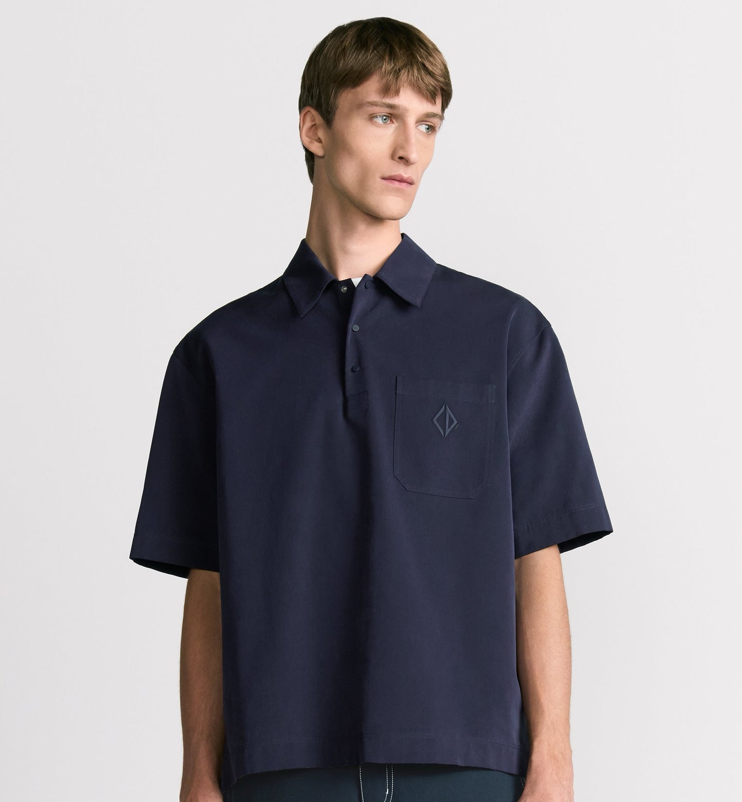 Dark Blue and White Polo