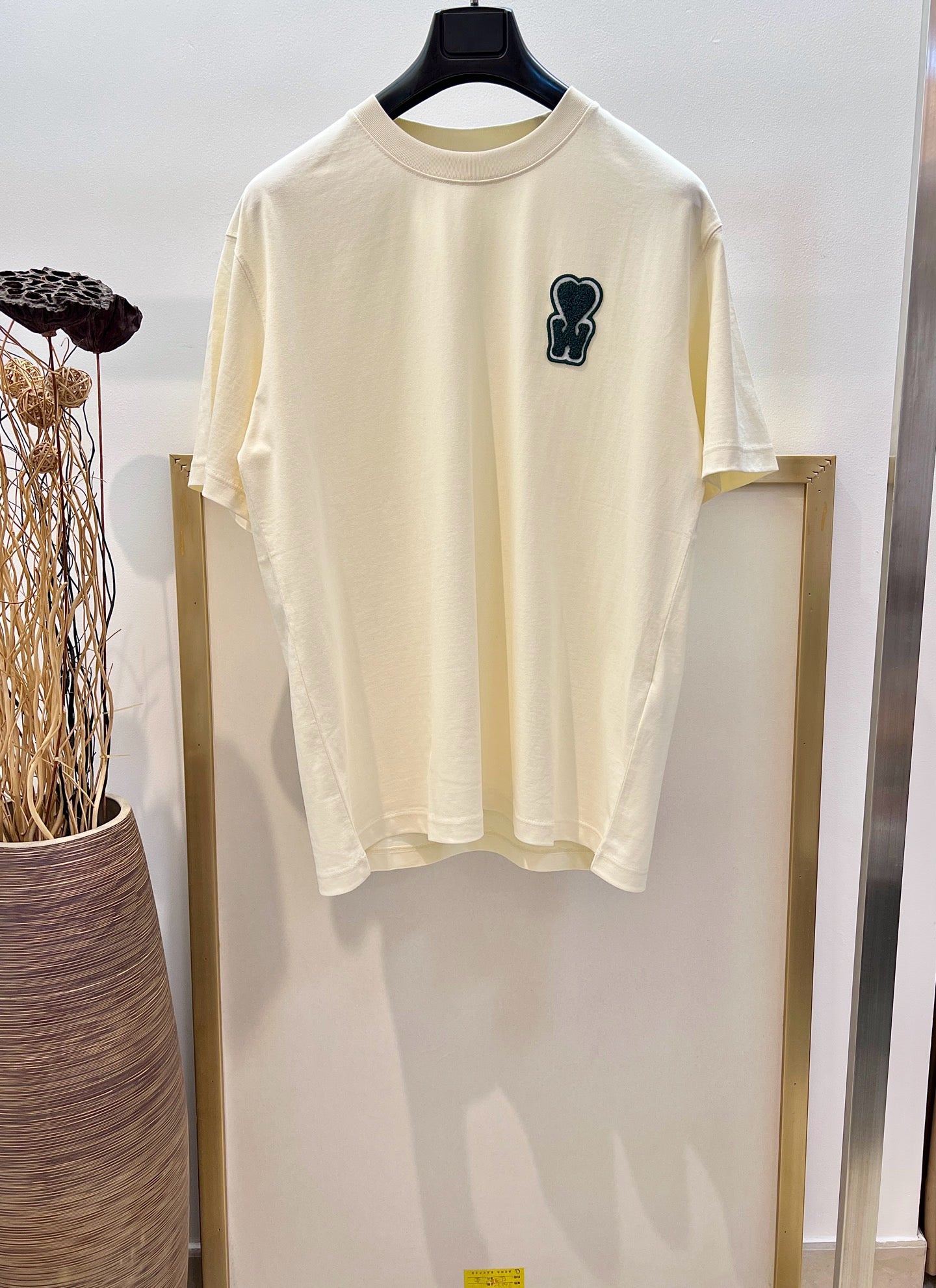 Beige and Green T-Shirt