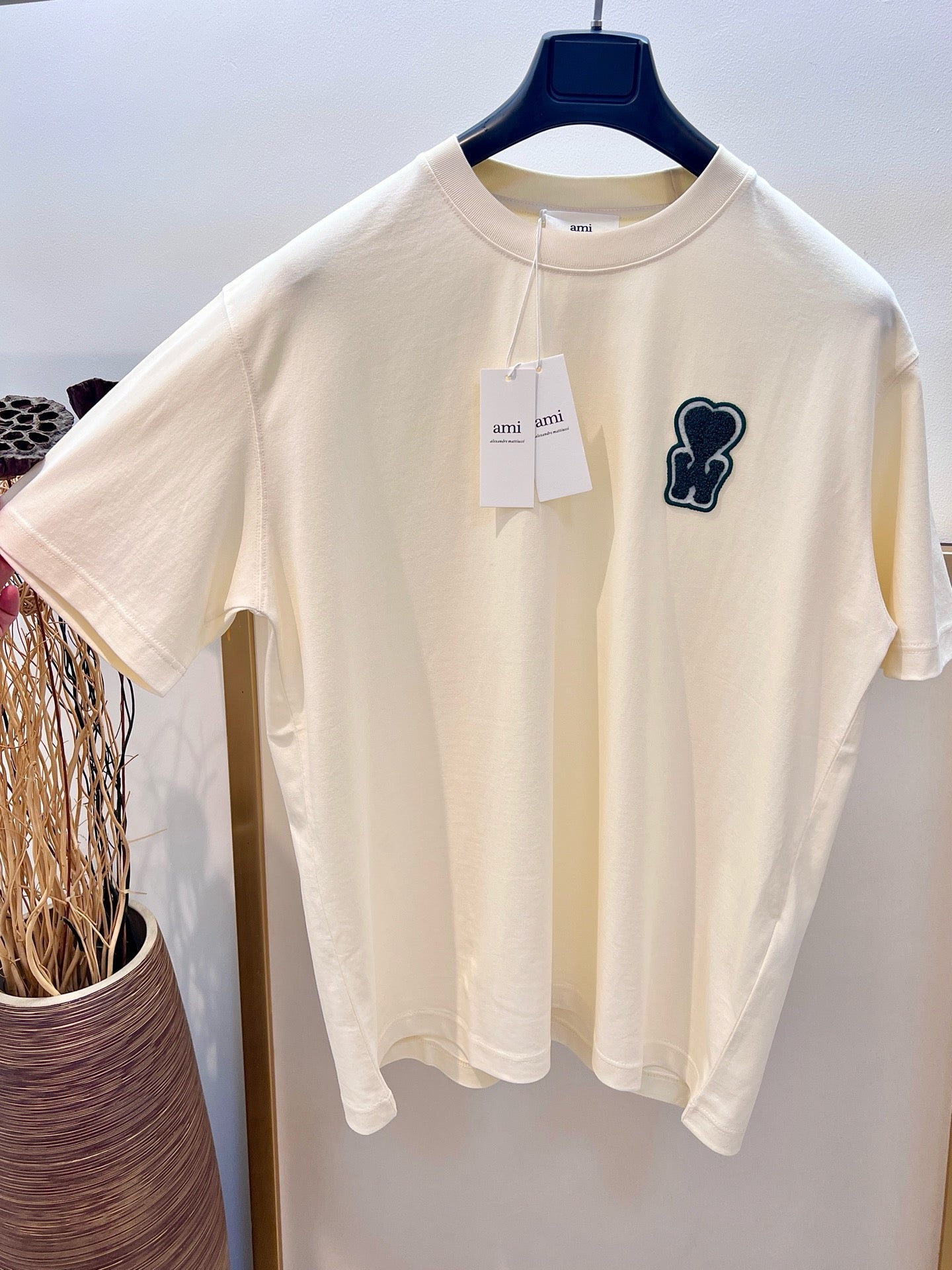 Beige and Green T-Shirt