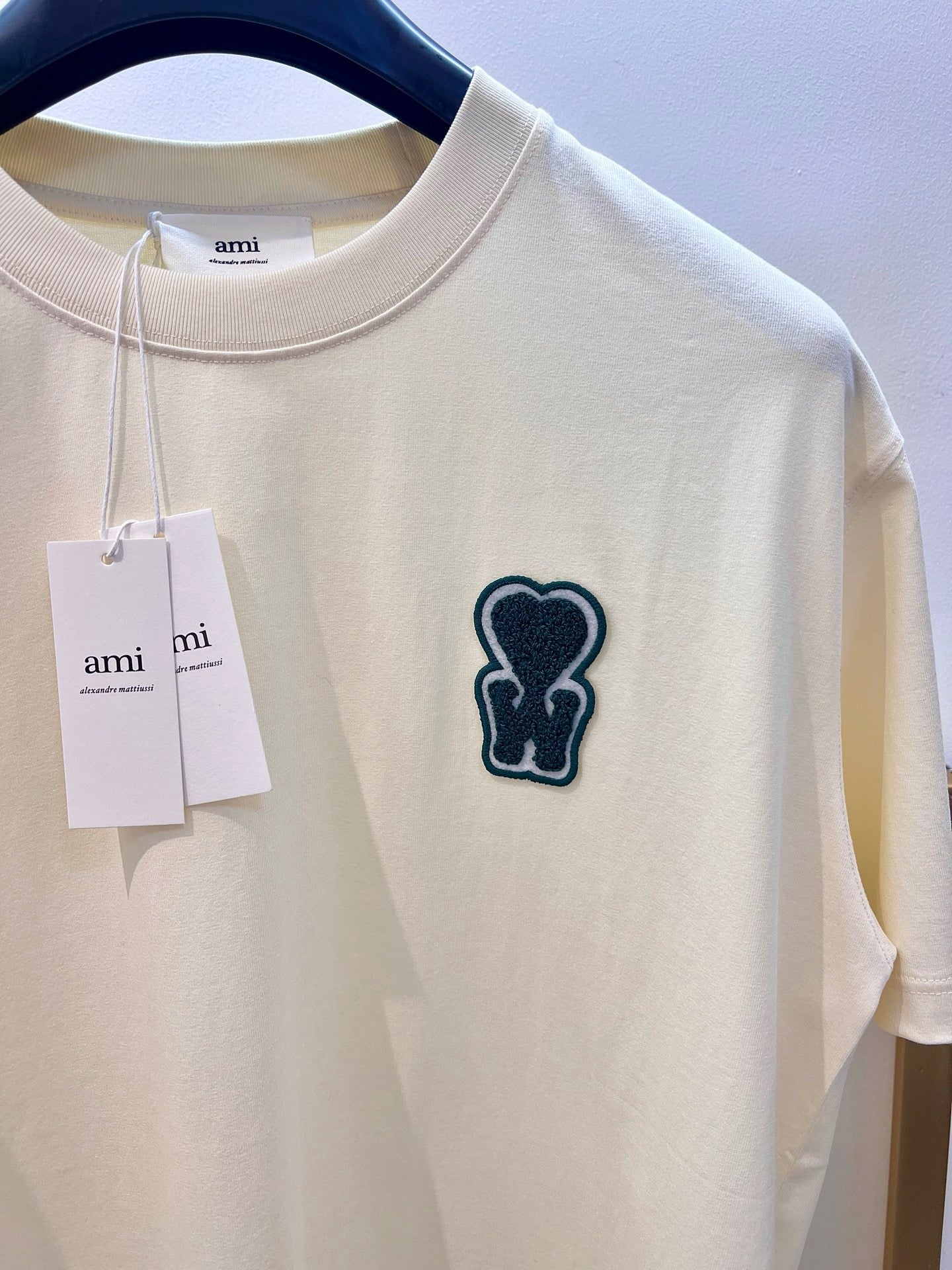 Beige and Green T-Shirt