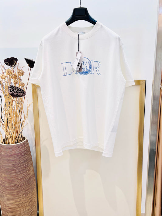 White and Light Blue T-Shirt