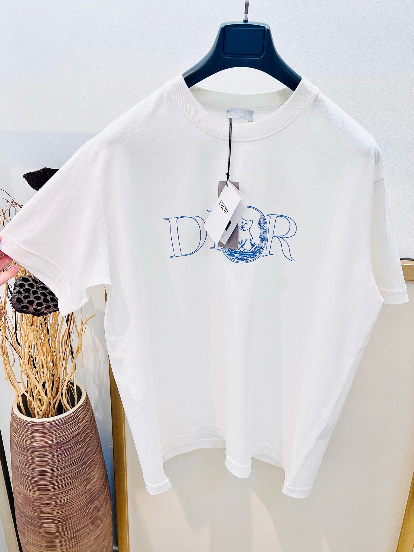 White and Light Blue T-Shirt
