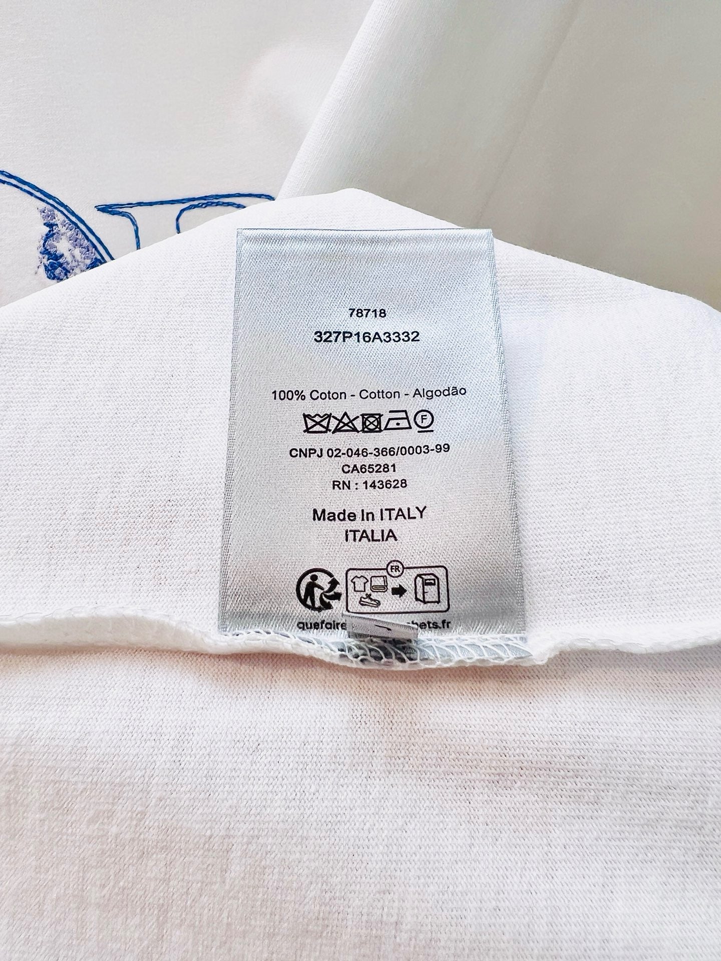 White and Light Blue T-Shirt