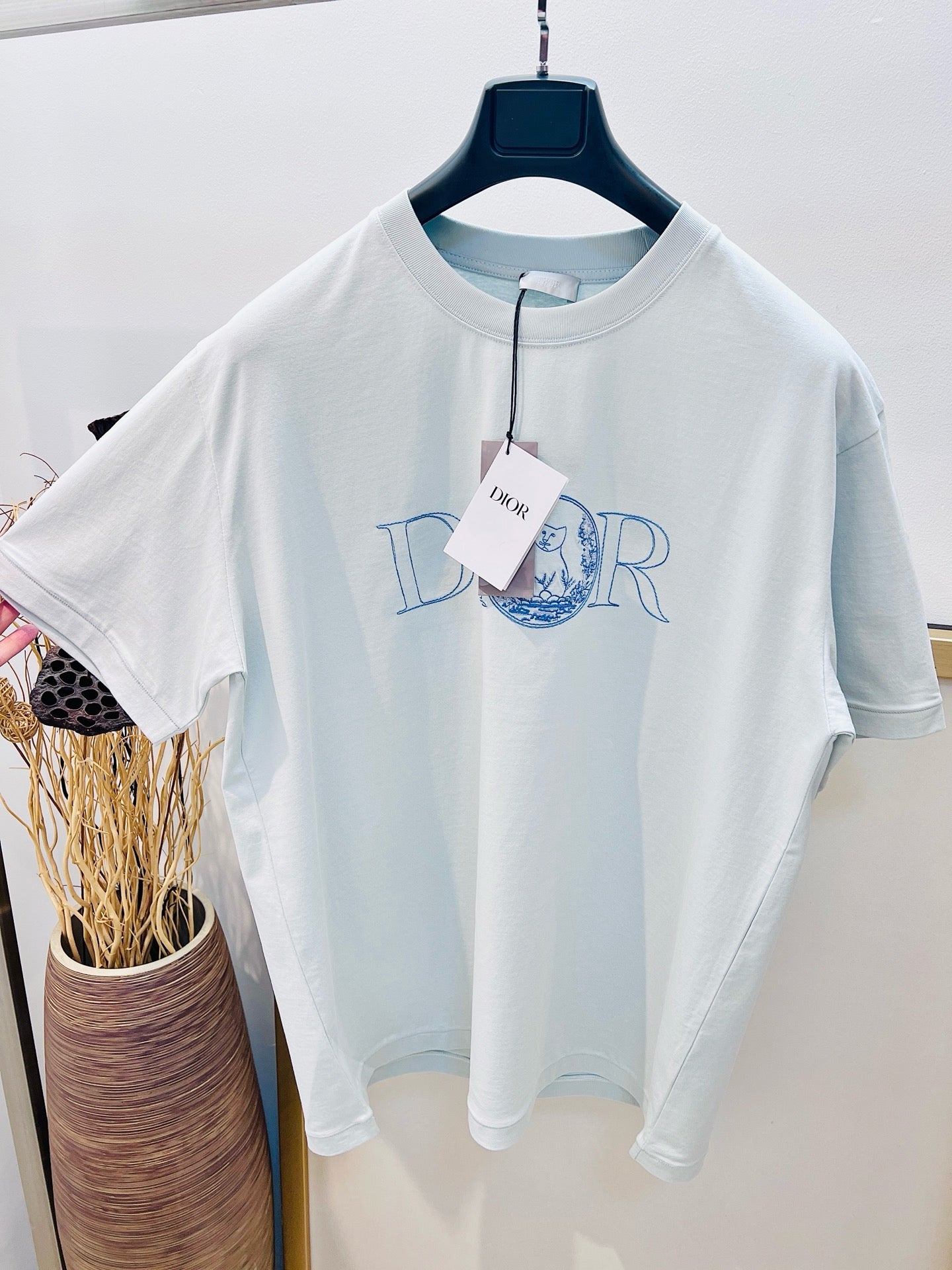 White and Light Blue T-Shirt